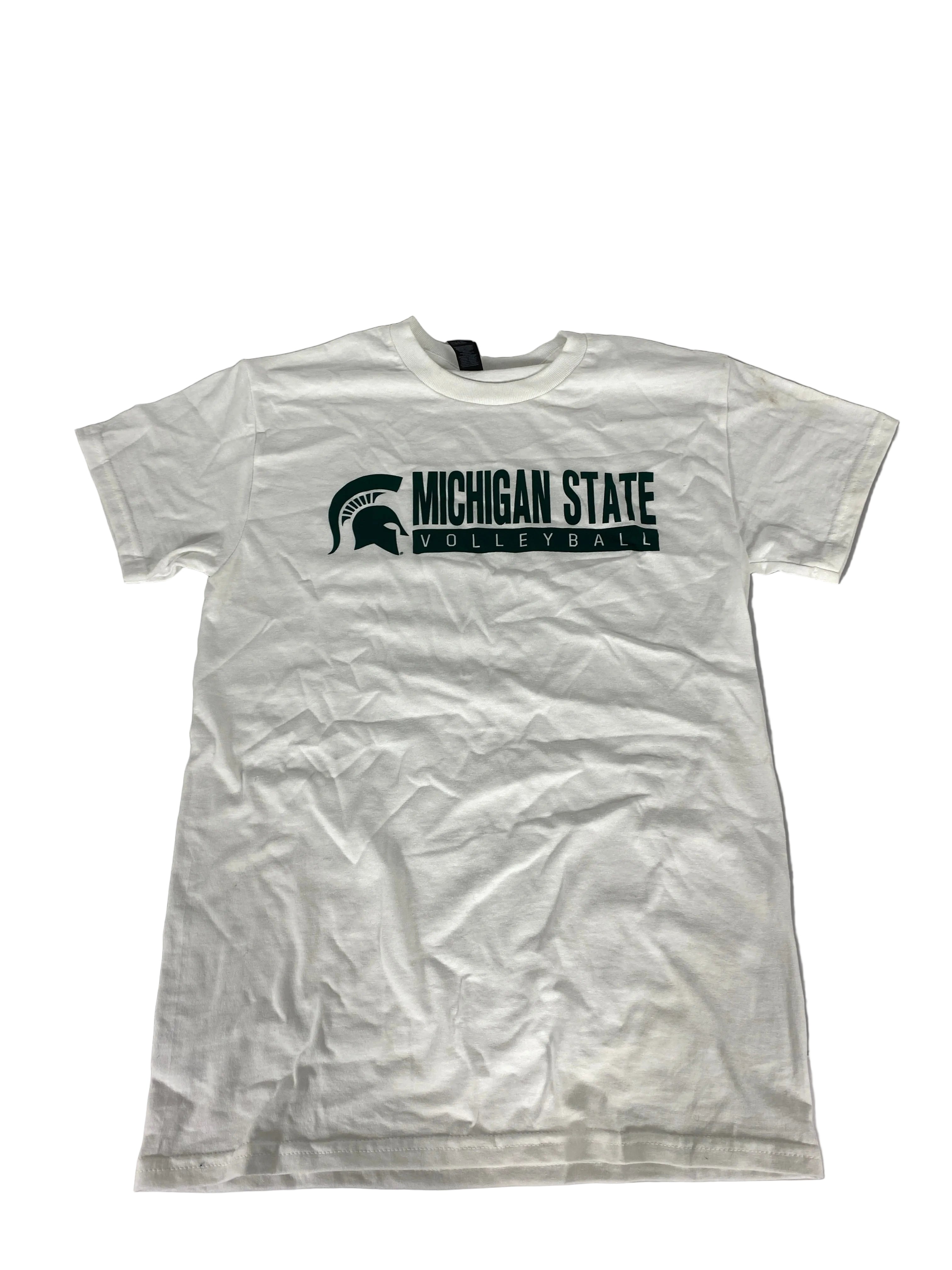 White Spartan Volleyball Short Sleeve T-Shirt Unisex Size S