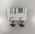 Silver Pink Crystal Bee Earrings
