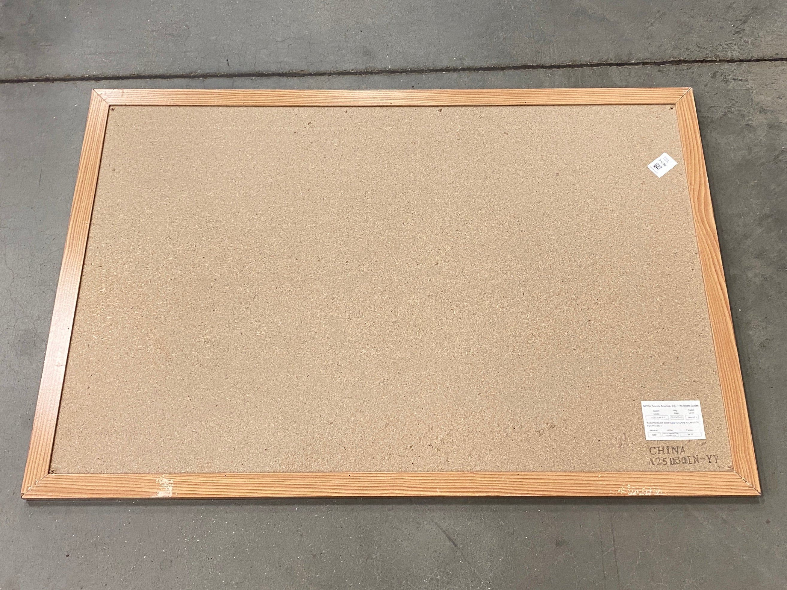 Large Wooden Framed Bulletin Board
