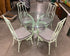 Dining Set / Metal "Rattan-Style"