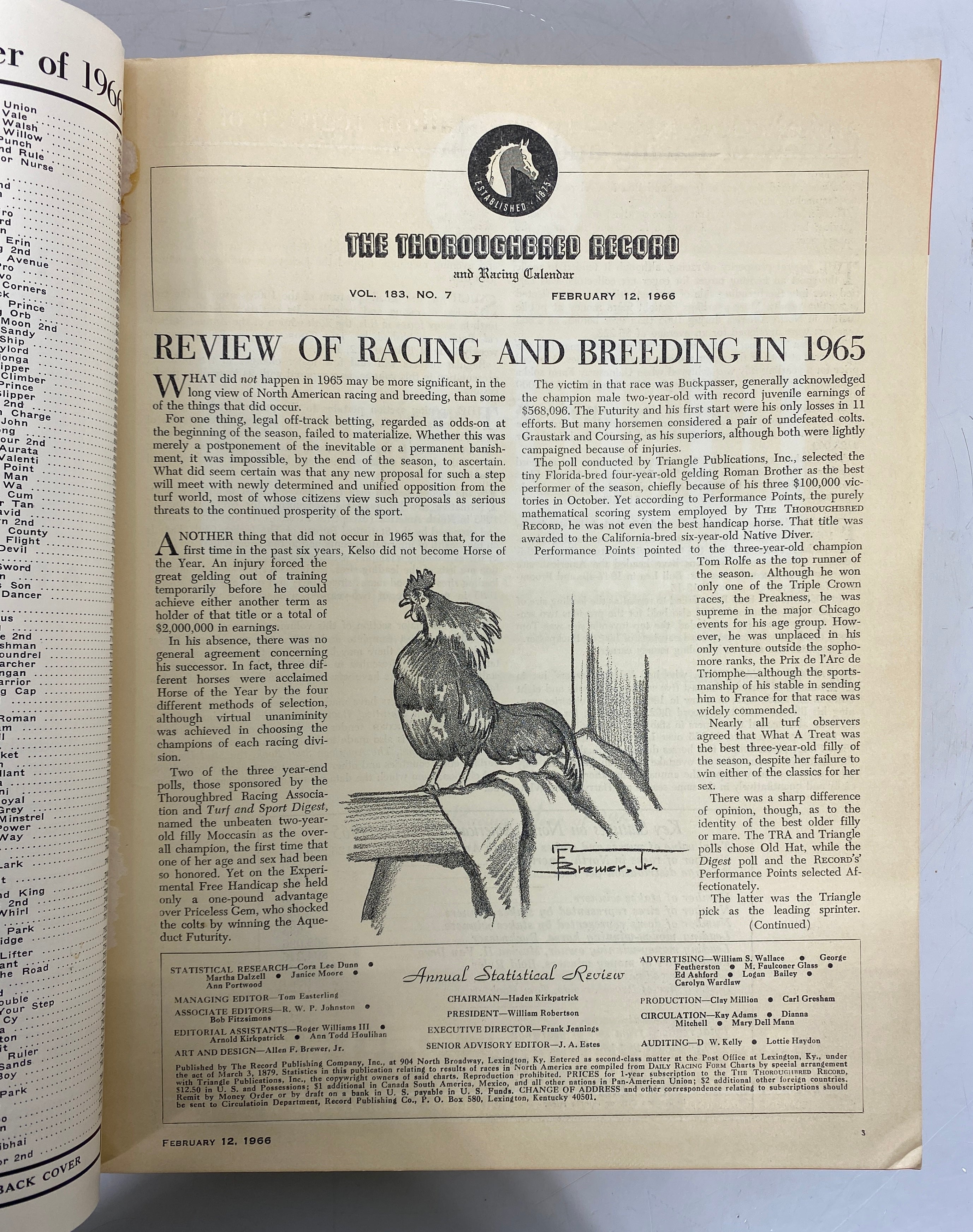Lot of 3: The Thoroughbred Record & Racing Calendar 1964-1966 Vintage SC
