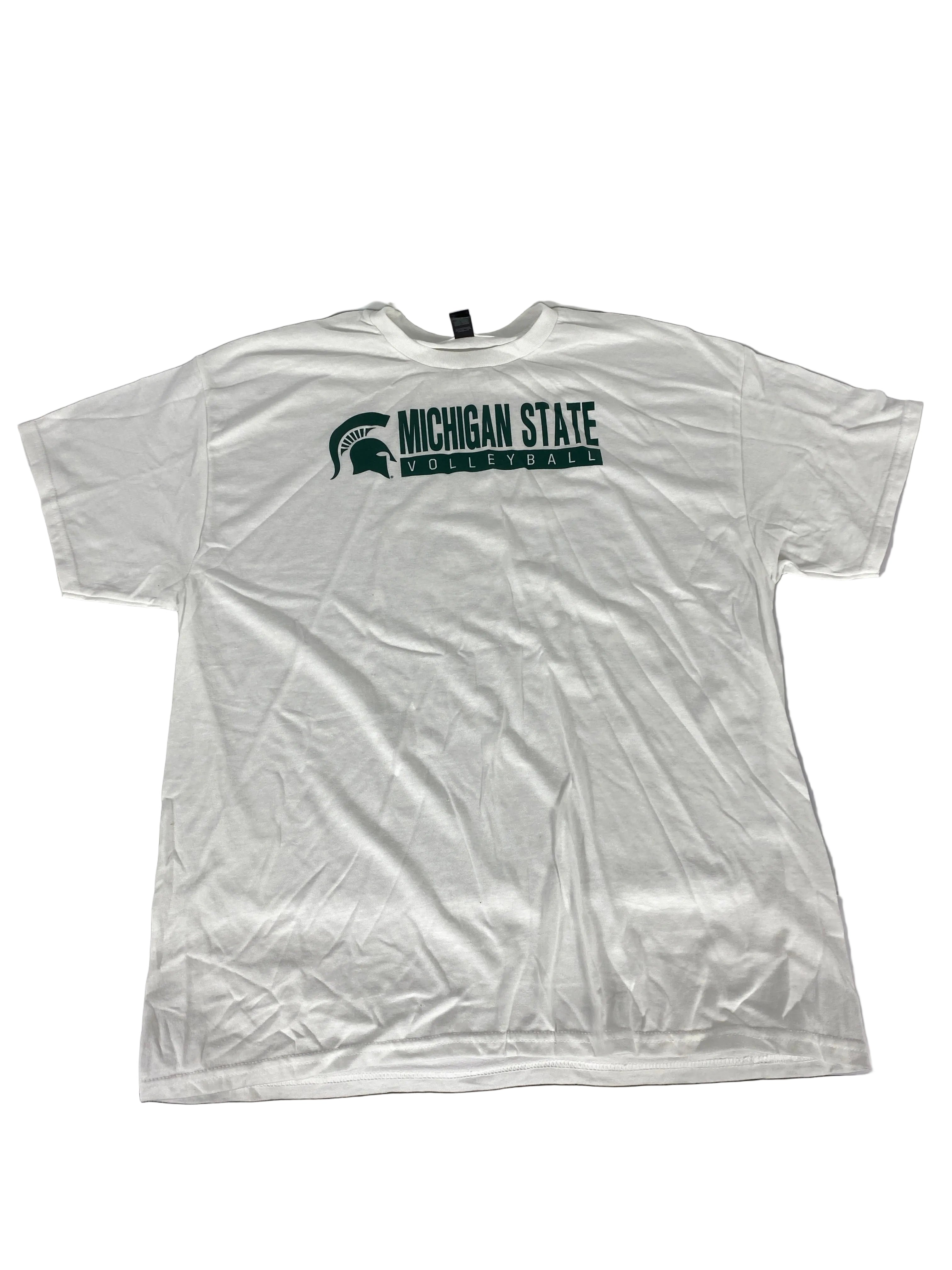 White Spartan Volleyball Short Sleeve T-Shirt Unisex Size XL