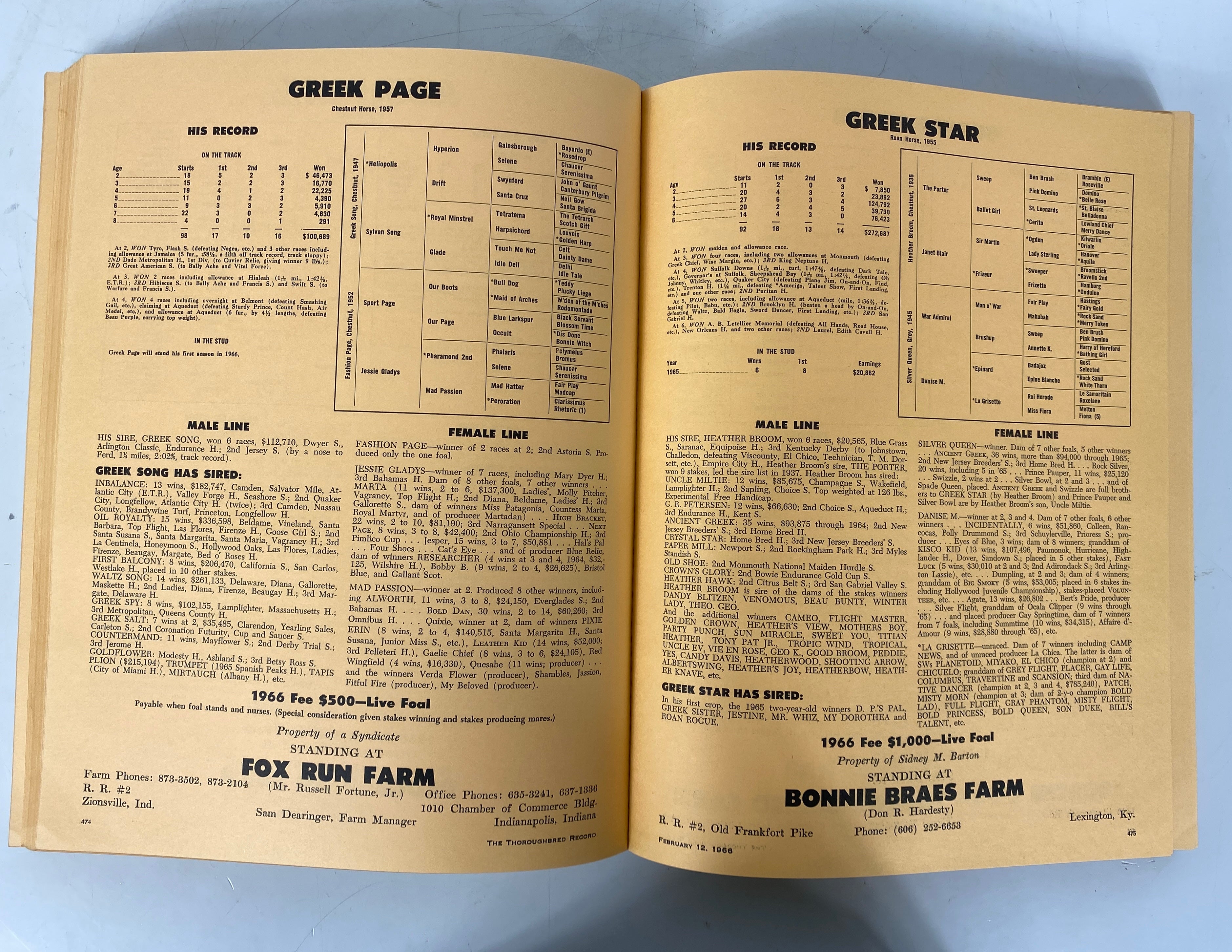 Lot of 3: The Thoroughbred Record & Racing Calendar 1964-1966 Vintage SC