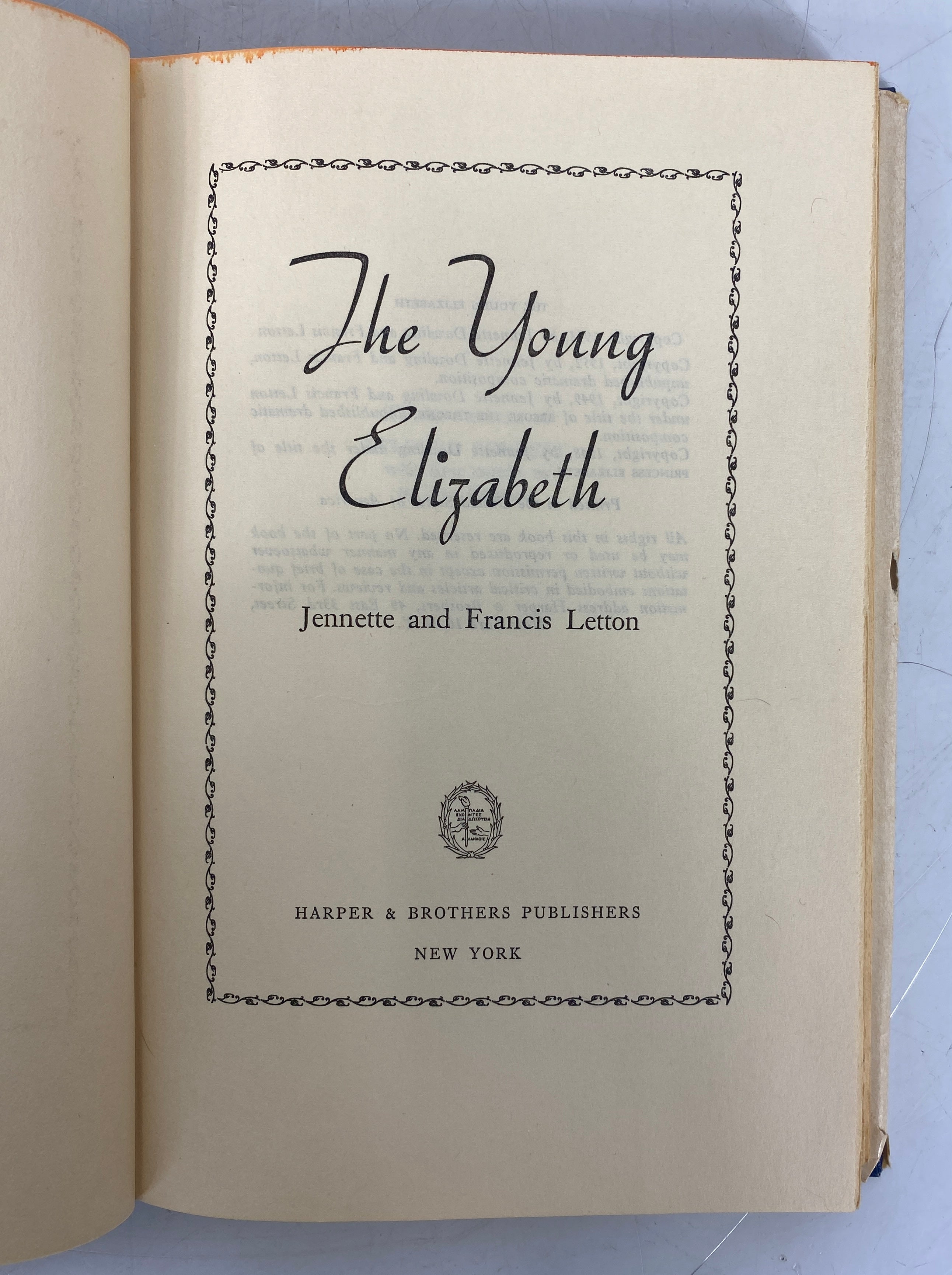 3 Vols: The Young Elizabeth/Farewell My General/Catch a Falling Star Vtg His Fic