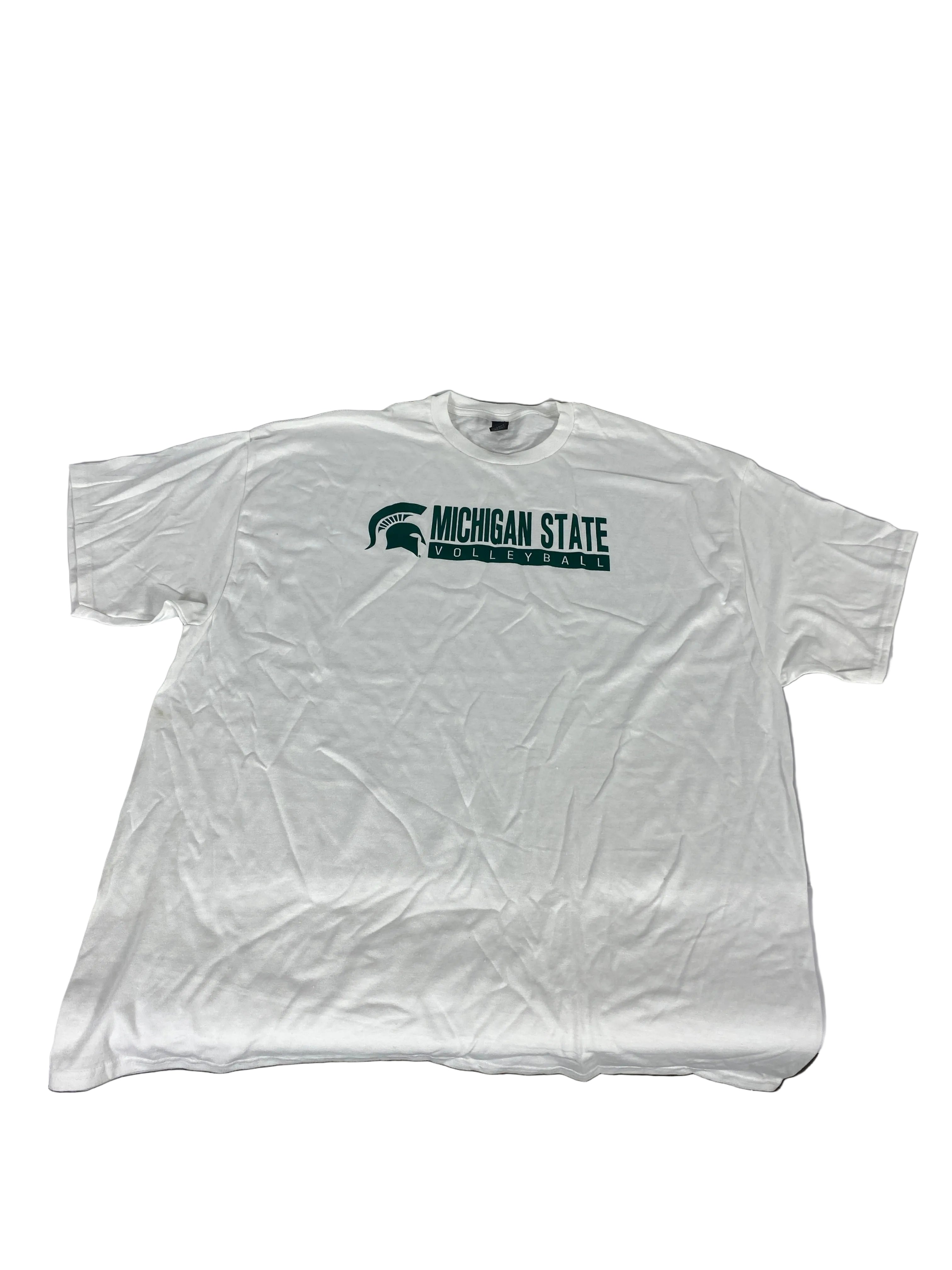 White Spartan Volleyball Short Sleeve T-Shirt Unisex Size 2XL