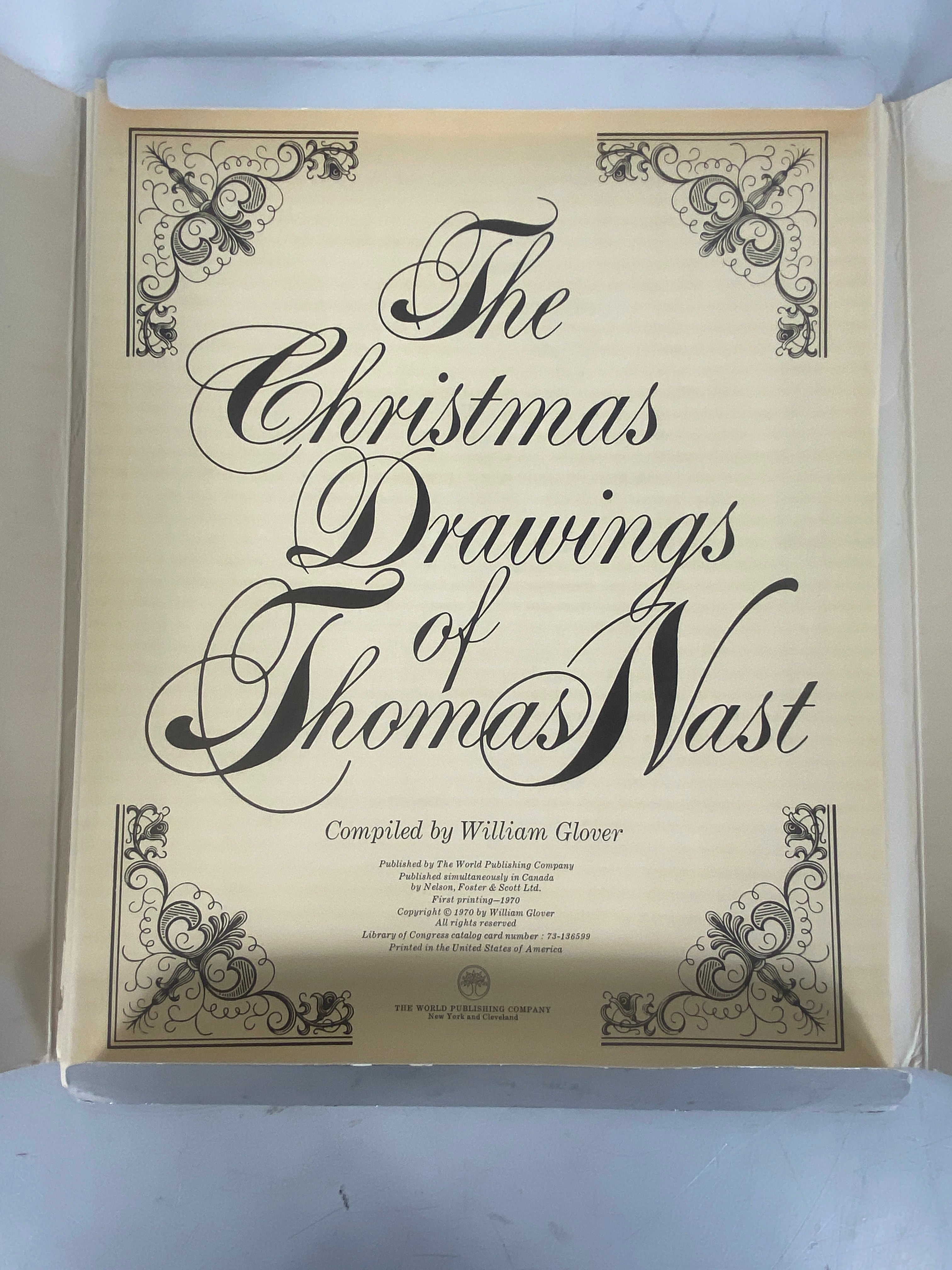 The Christmas Drawings of Thomas Nast Prints Foreword by Normal Rockwell 1970