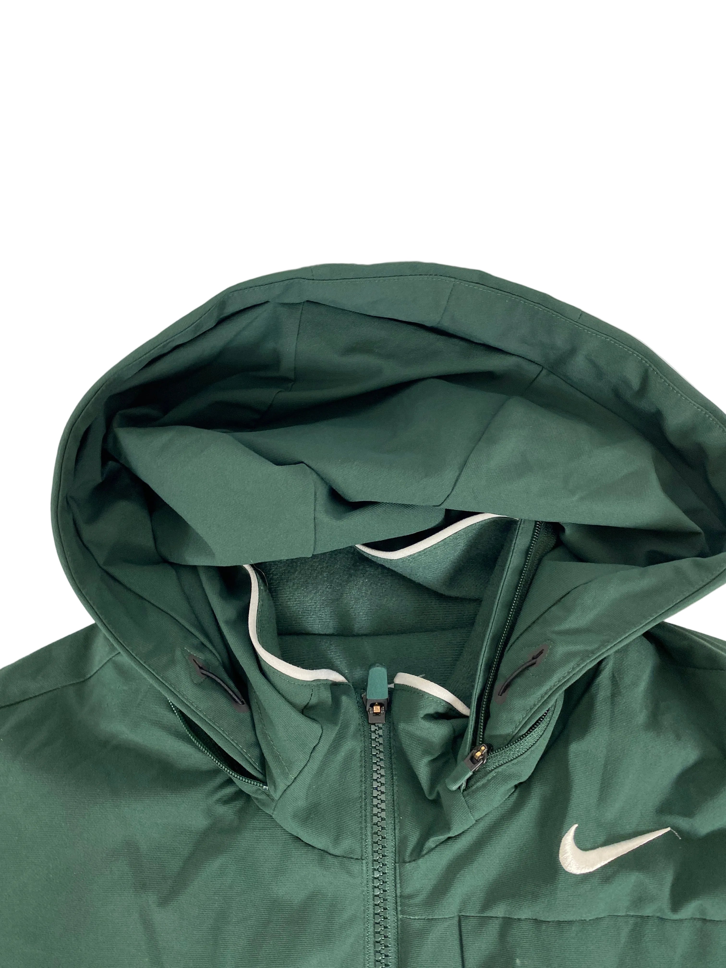 Nike Shield Green MSU Heavyweight Insulated Jacket Unisex Size S *Broken Side Zipper*