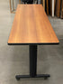 Long Laminate Wooden Top Rolling Desk