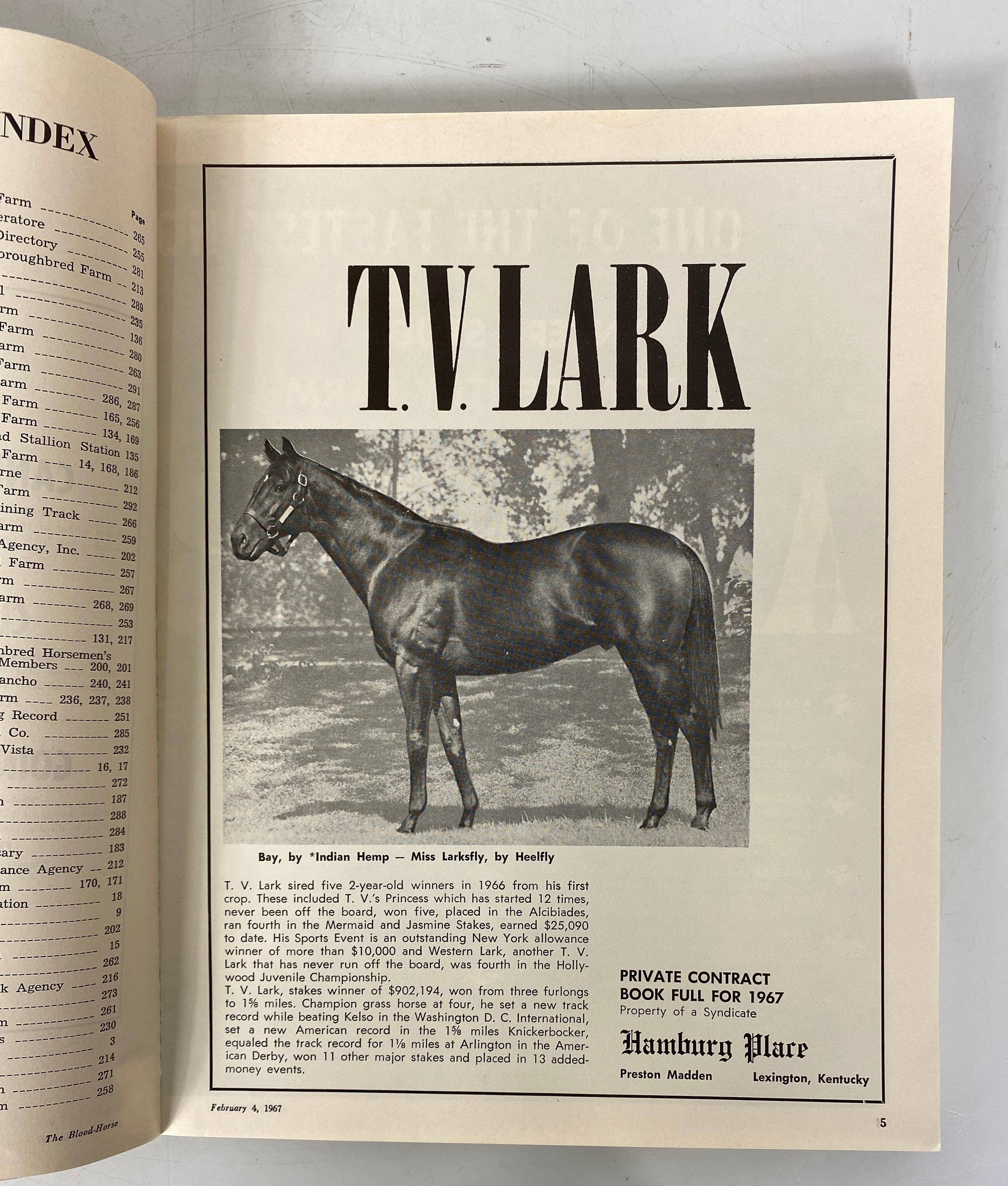 2 Volumes: Stakes Winners of 1965 & 1966 The Blood-Horse Magazine SC