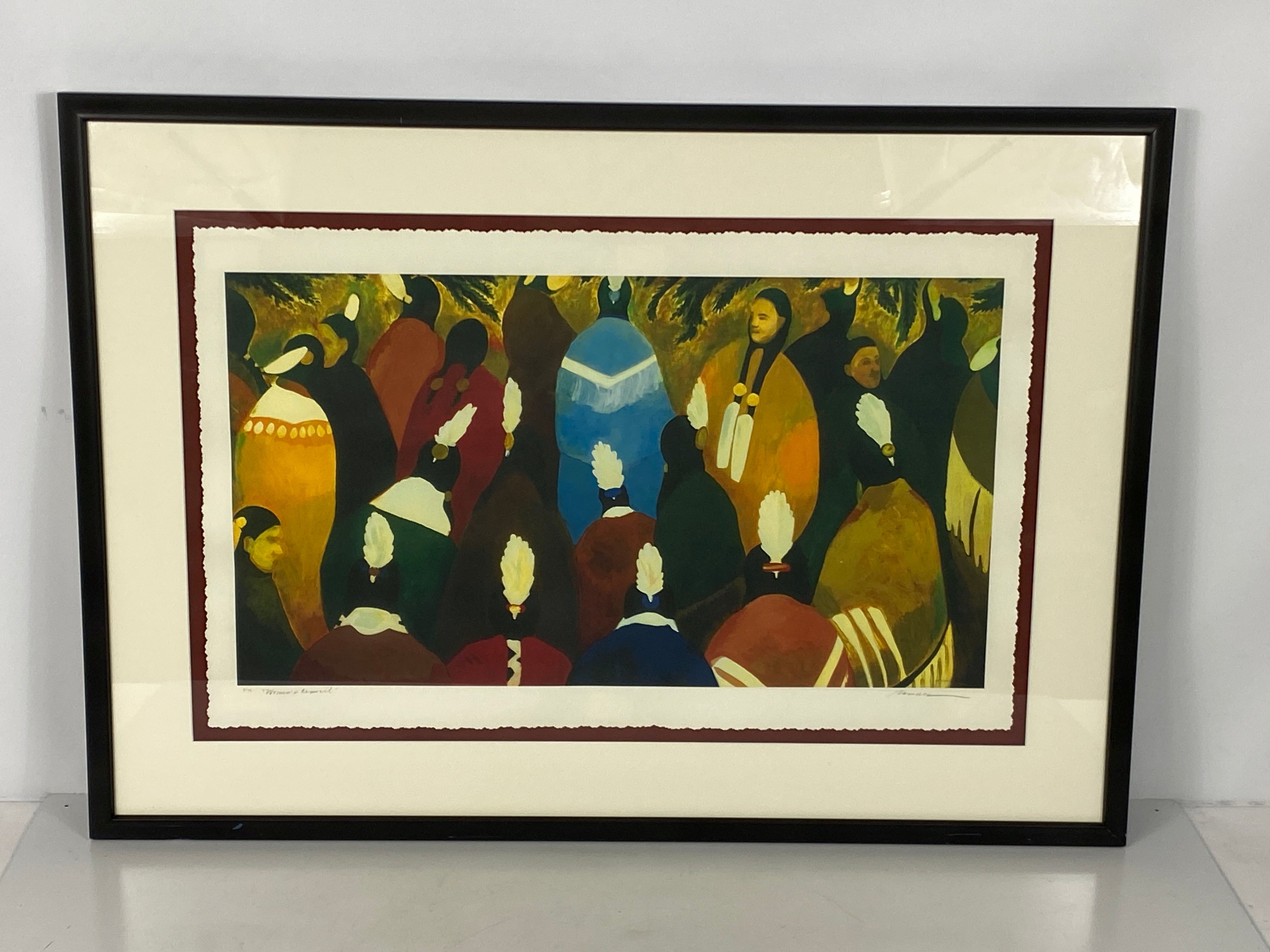 "Women's Council" Giclee Print on Paper Signed by Artist Daniel Ramirez COA