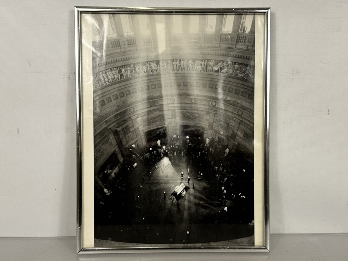 11x14 Framed Picture of JFK's Coffin in the US Captiol Rotunda 1963