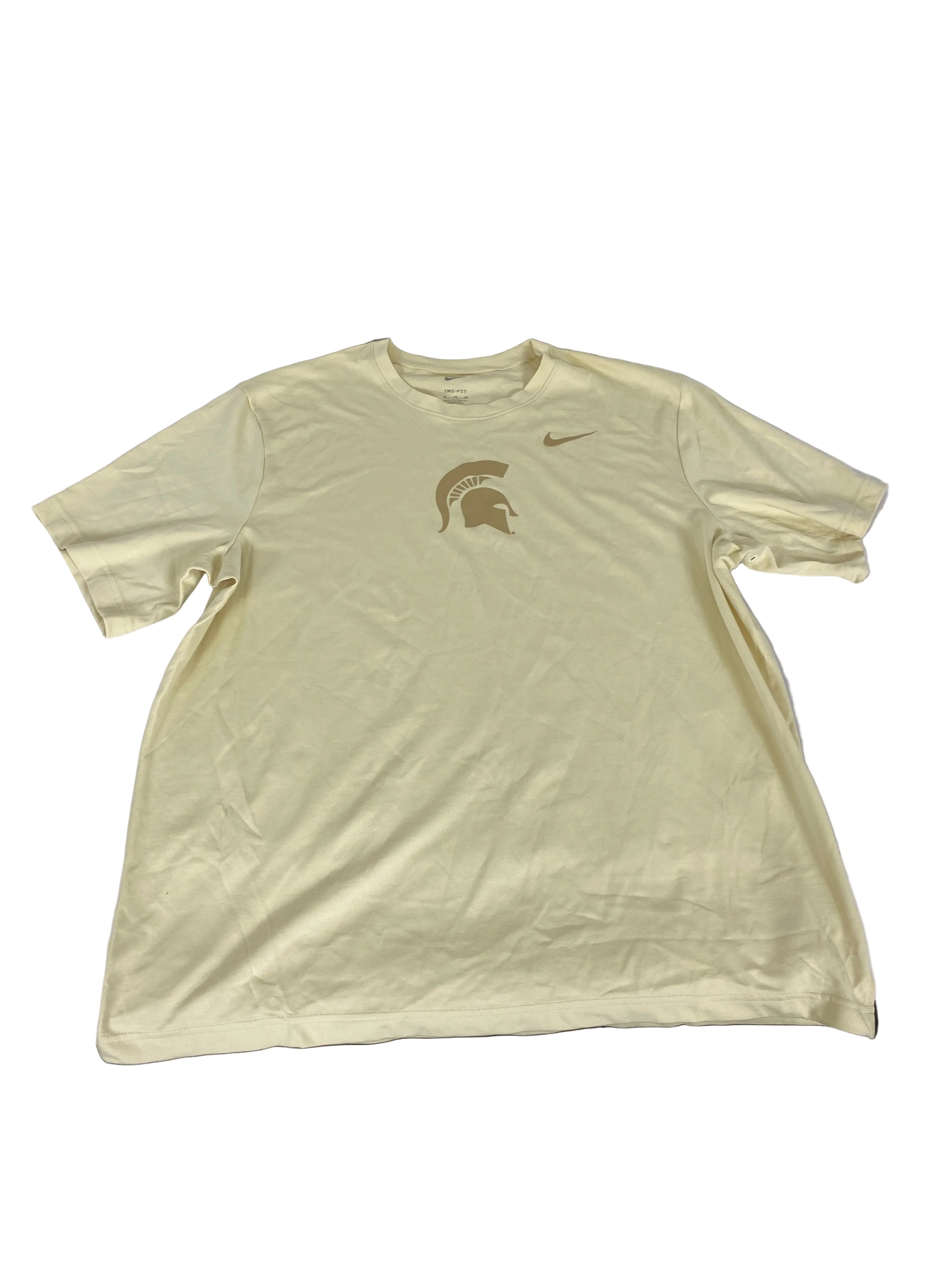 Nike Dri-Fit Tan Spartan Short Sleeve T-Shirt Men's Size XL