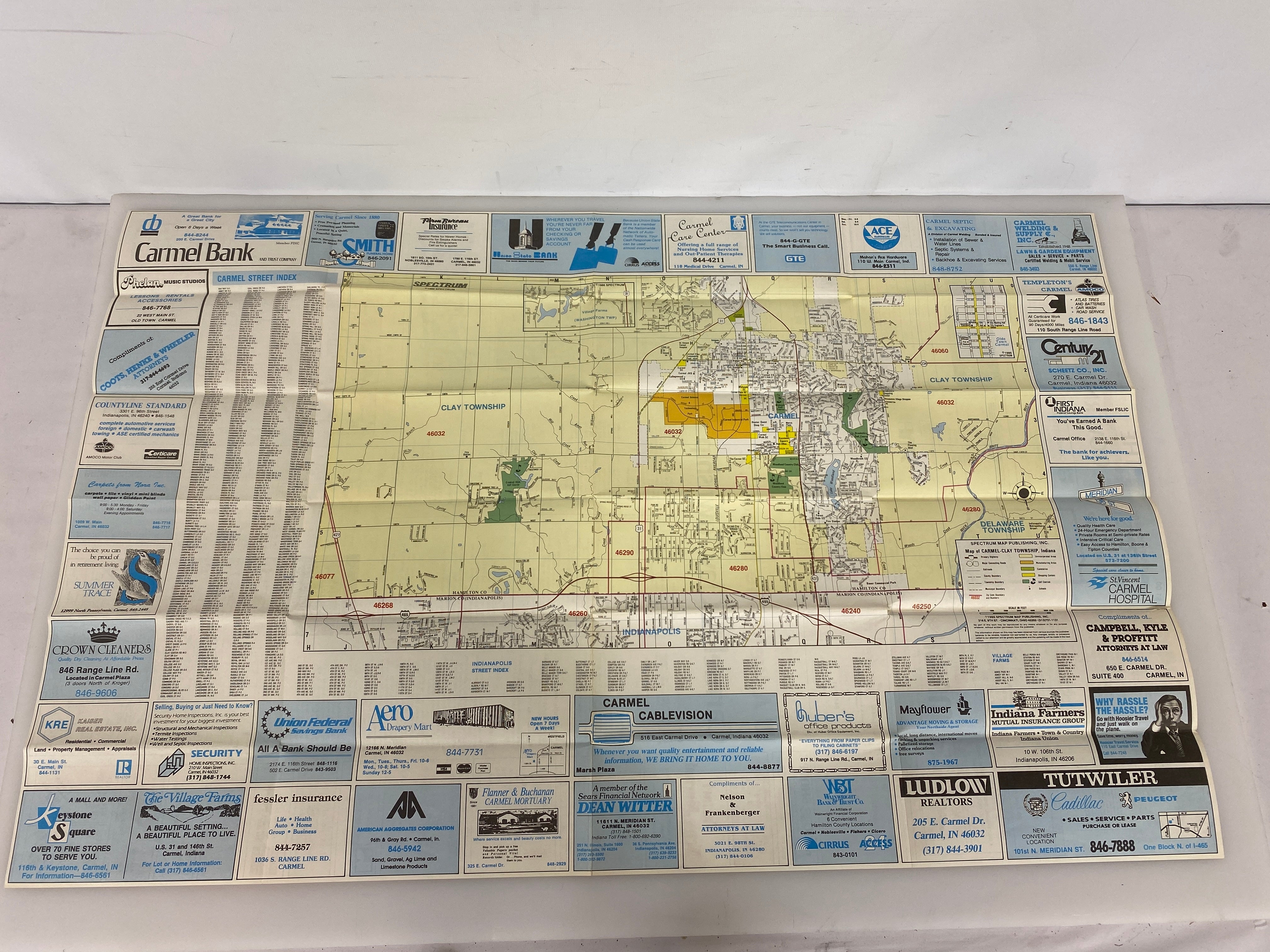 Lot of 5: Road maps of Indiana and Illinois