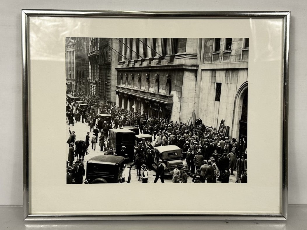 14x11 Framed Picture of the 1929 Wall Steet Crash