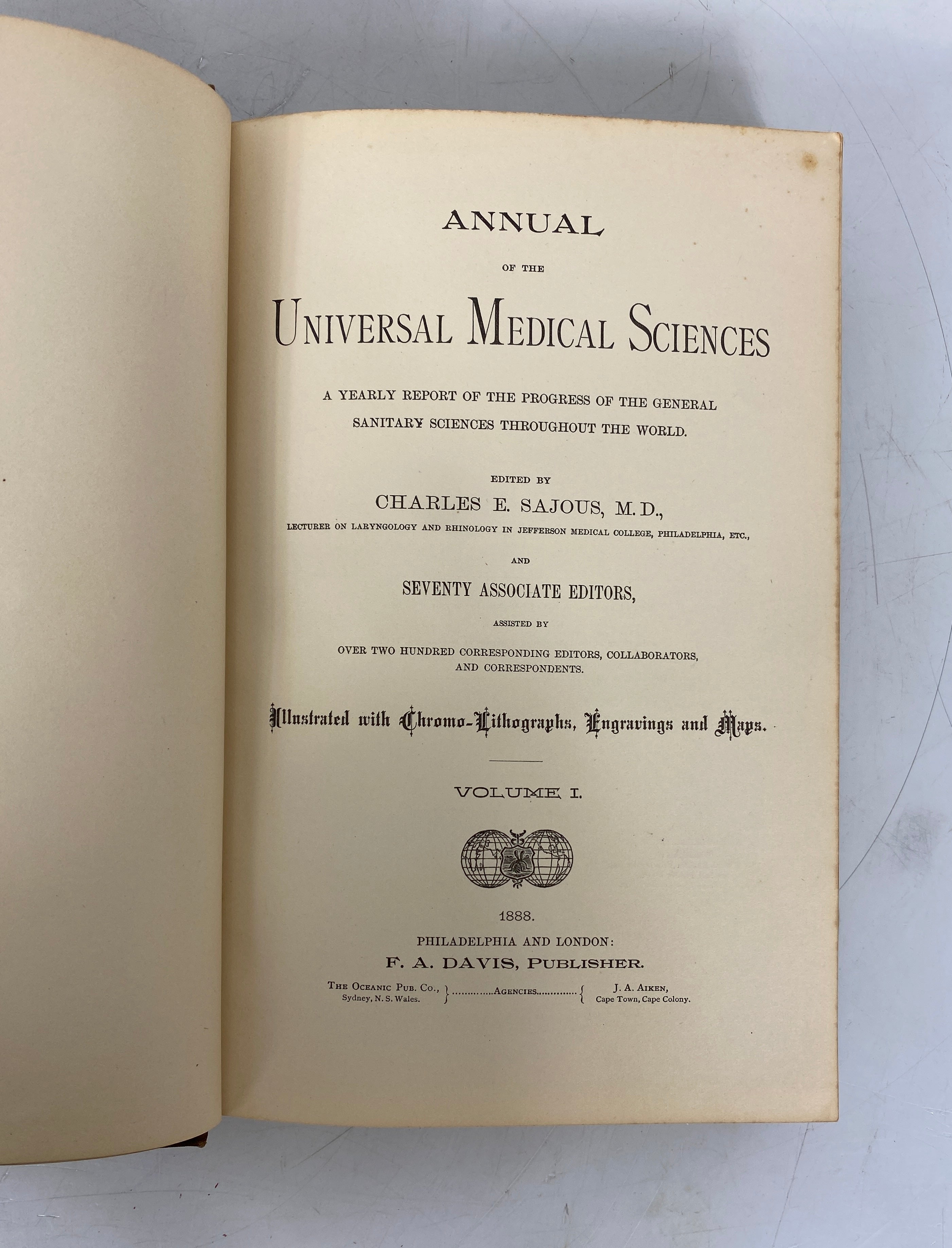 4 Vols Annual of the Universal Medical Sciences by Sajous 1888 (1-4) HC