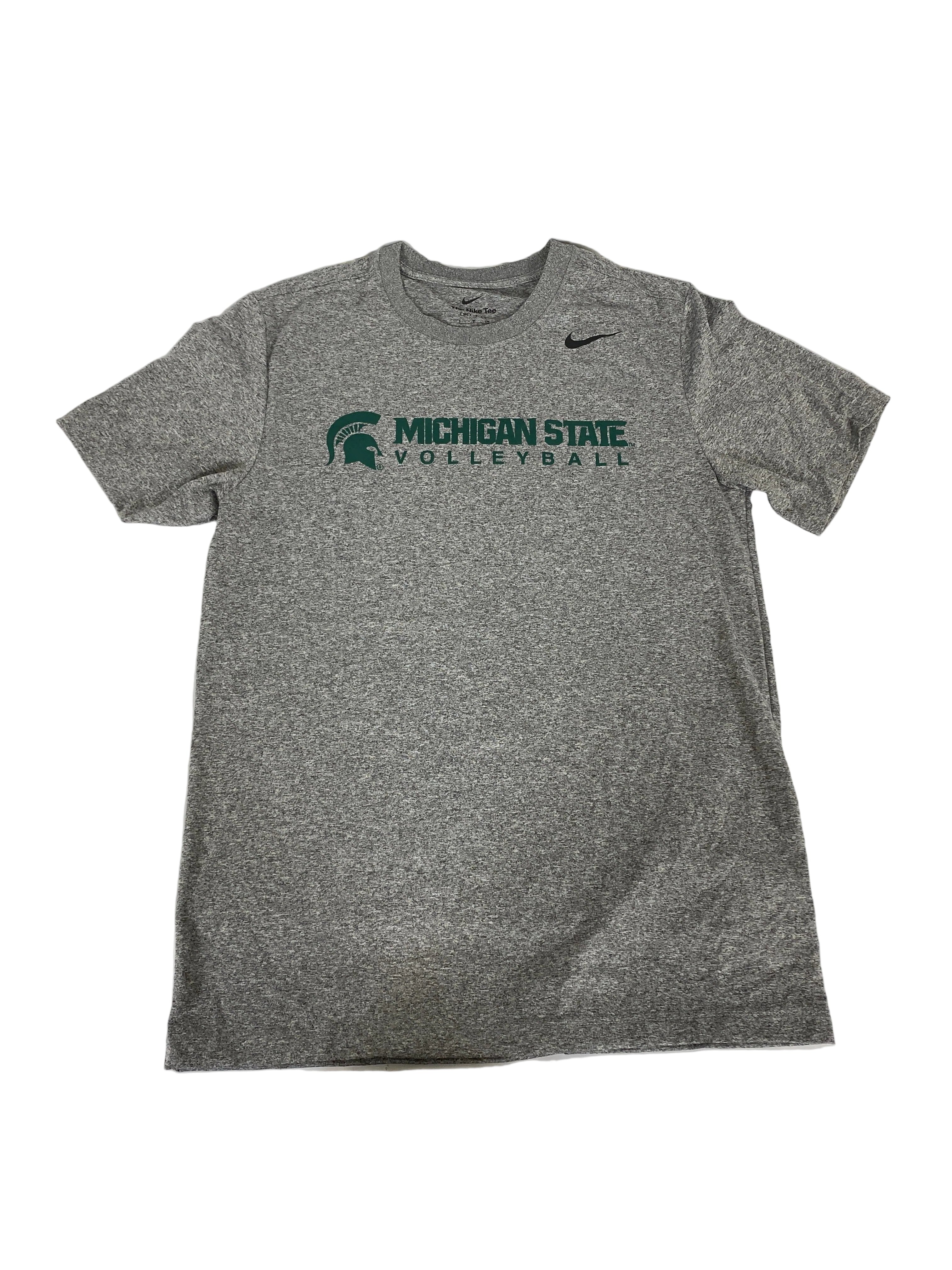 Nike Dri-Fit Gray Michigan State Volleyball T-Shirt Unisex Size S