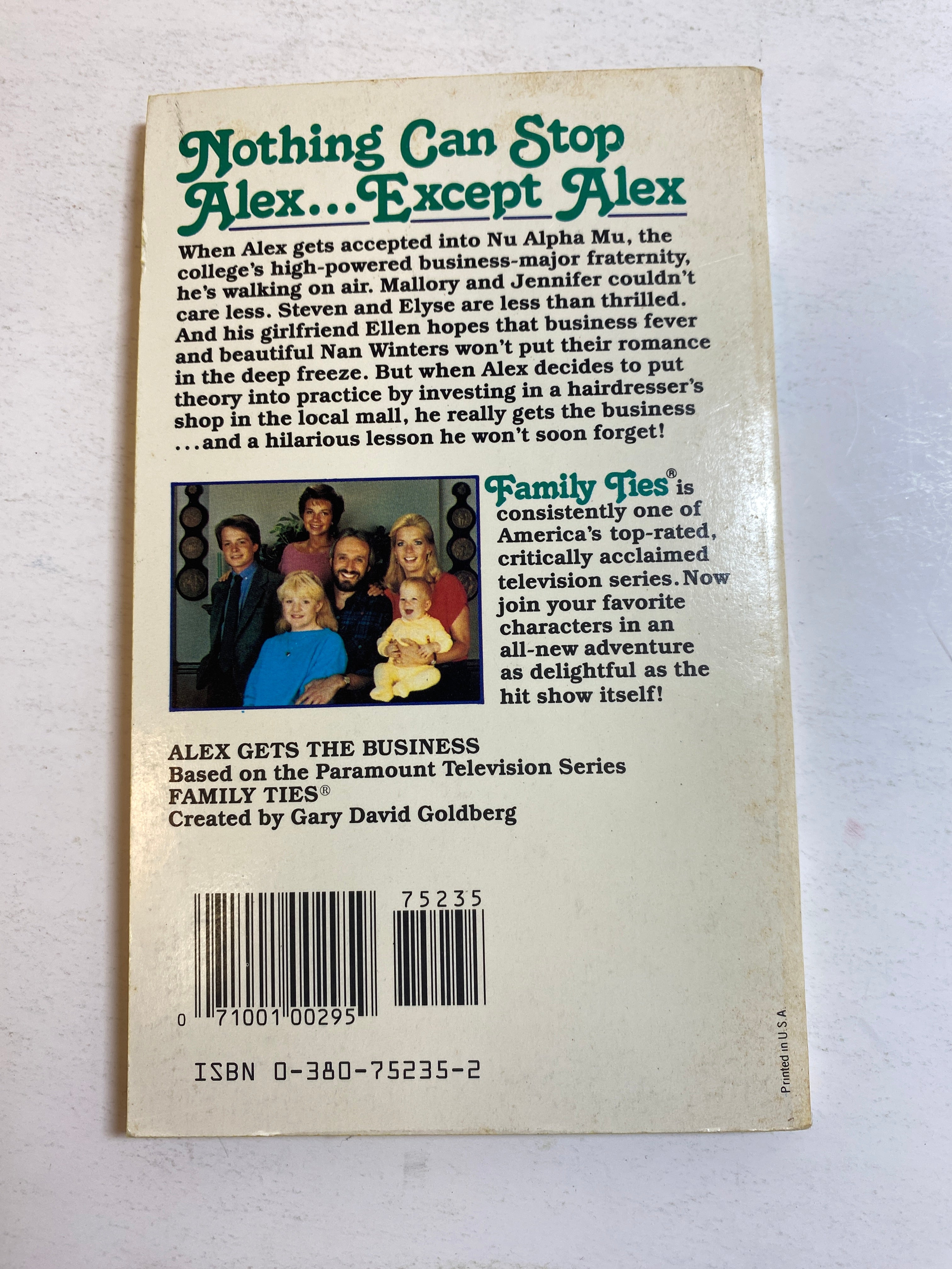 Family Ties Avon vintage paperback Joe Claro 1986