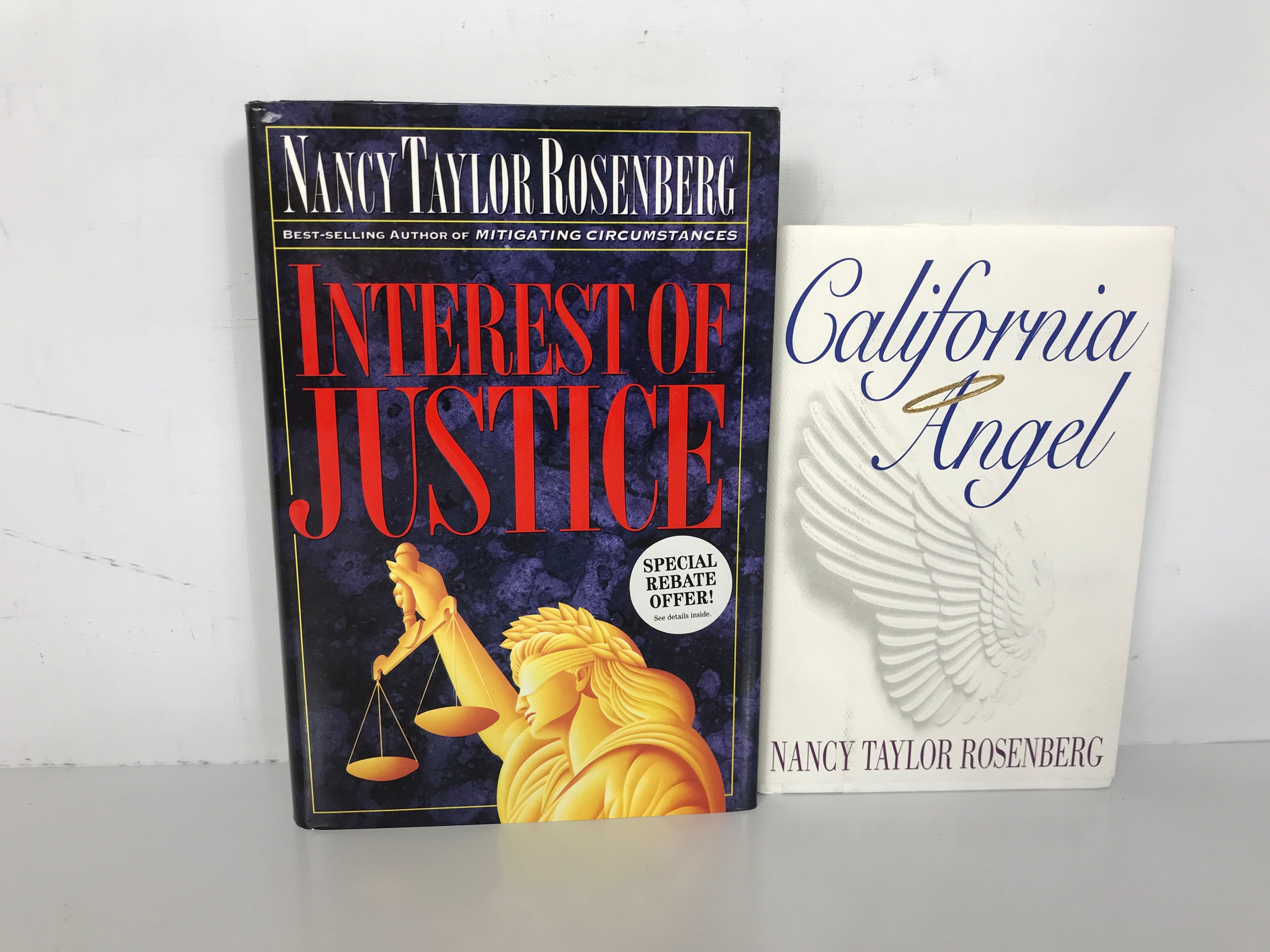 Lot of 2 Signed First Edition Nancy Taylor Rosenberg Novels:1993-1995 HC DJ