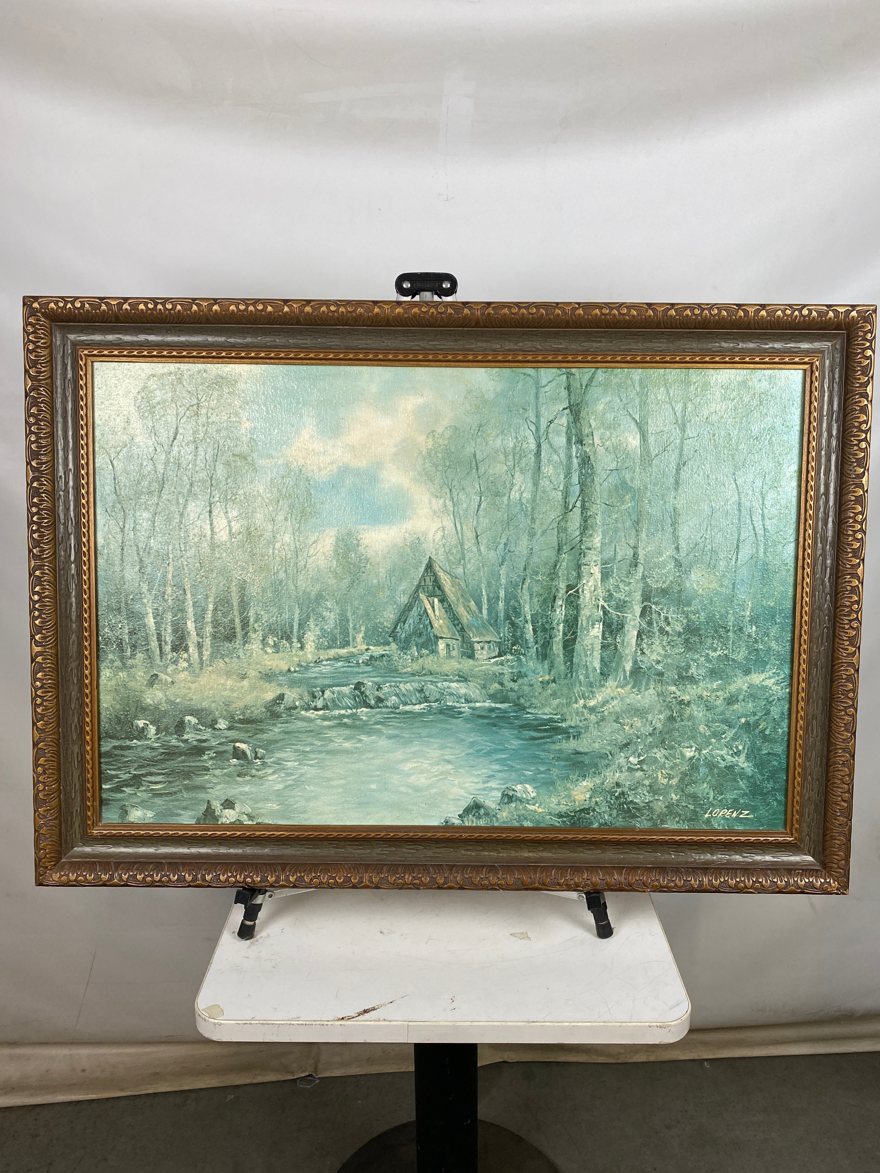 "By the Waterfall" Framed Print