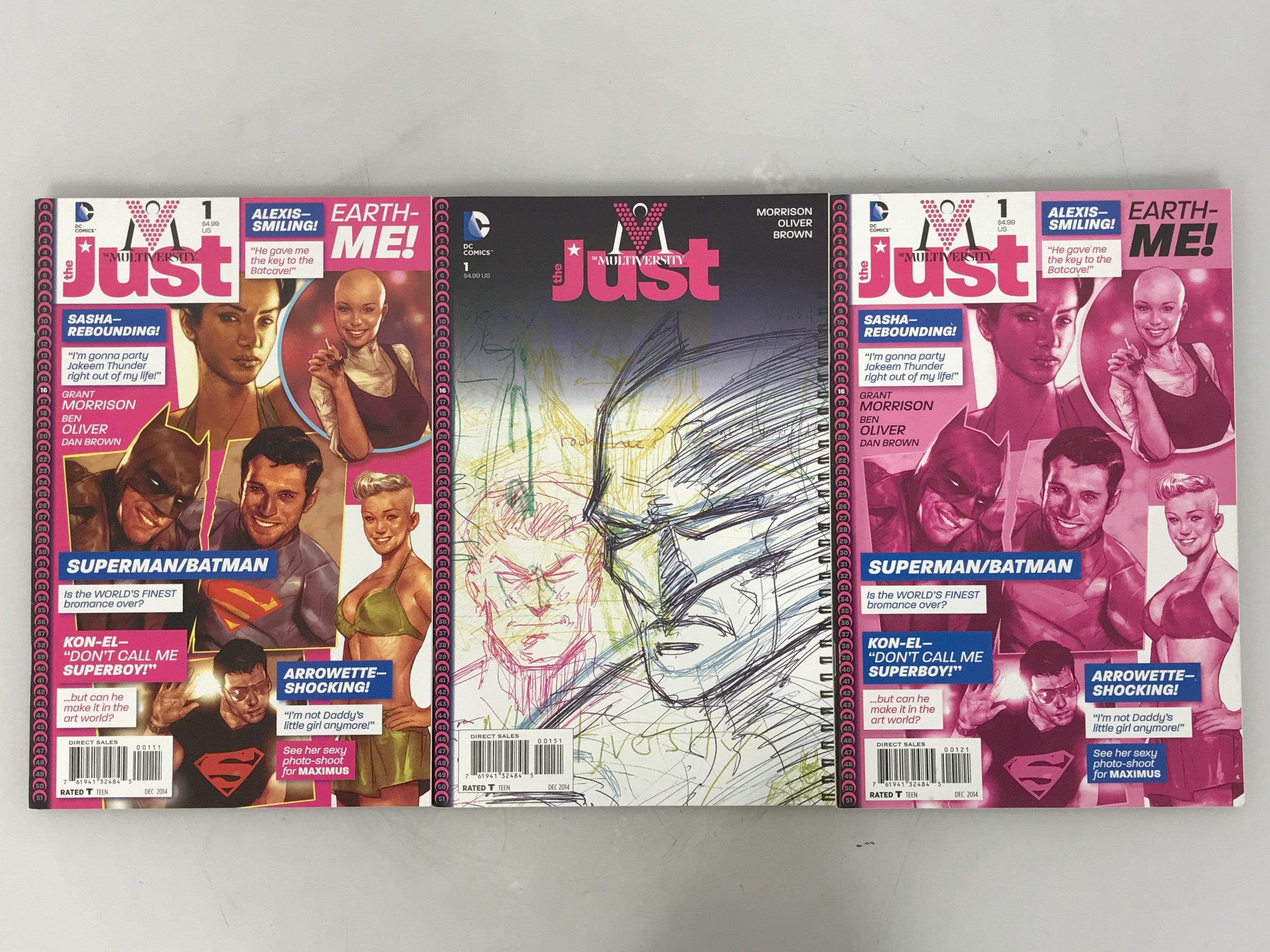 Lot of 3 The Multiverse: The Just 1 2014 Variant Covers