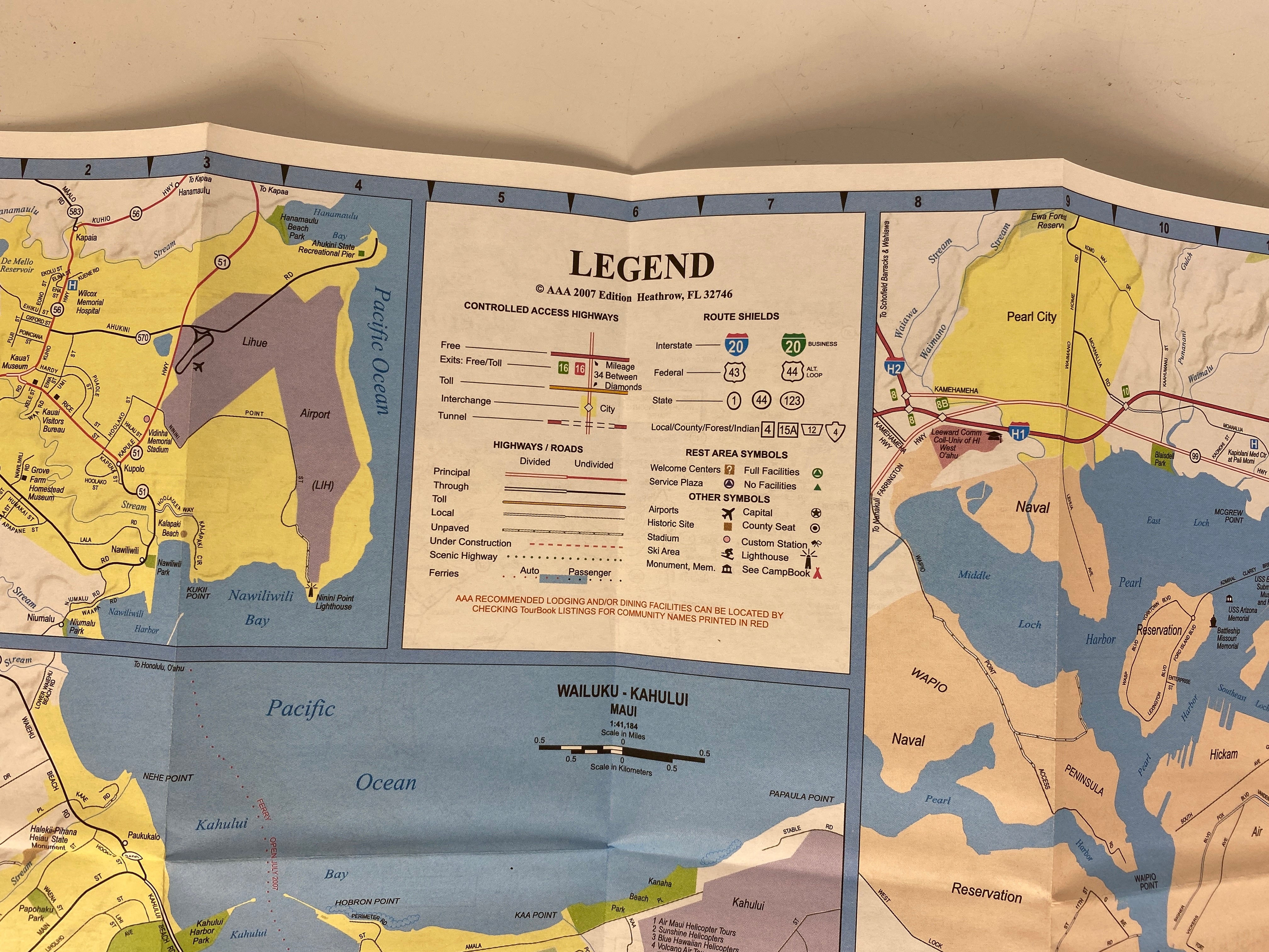 Lot of 4 Hawaii Maps: AAA State Series/Streetwise Hawaii/Fodor's Kauai