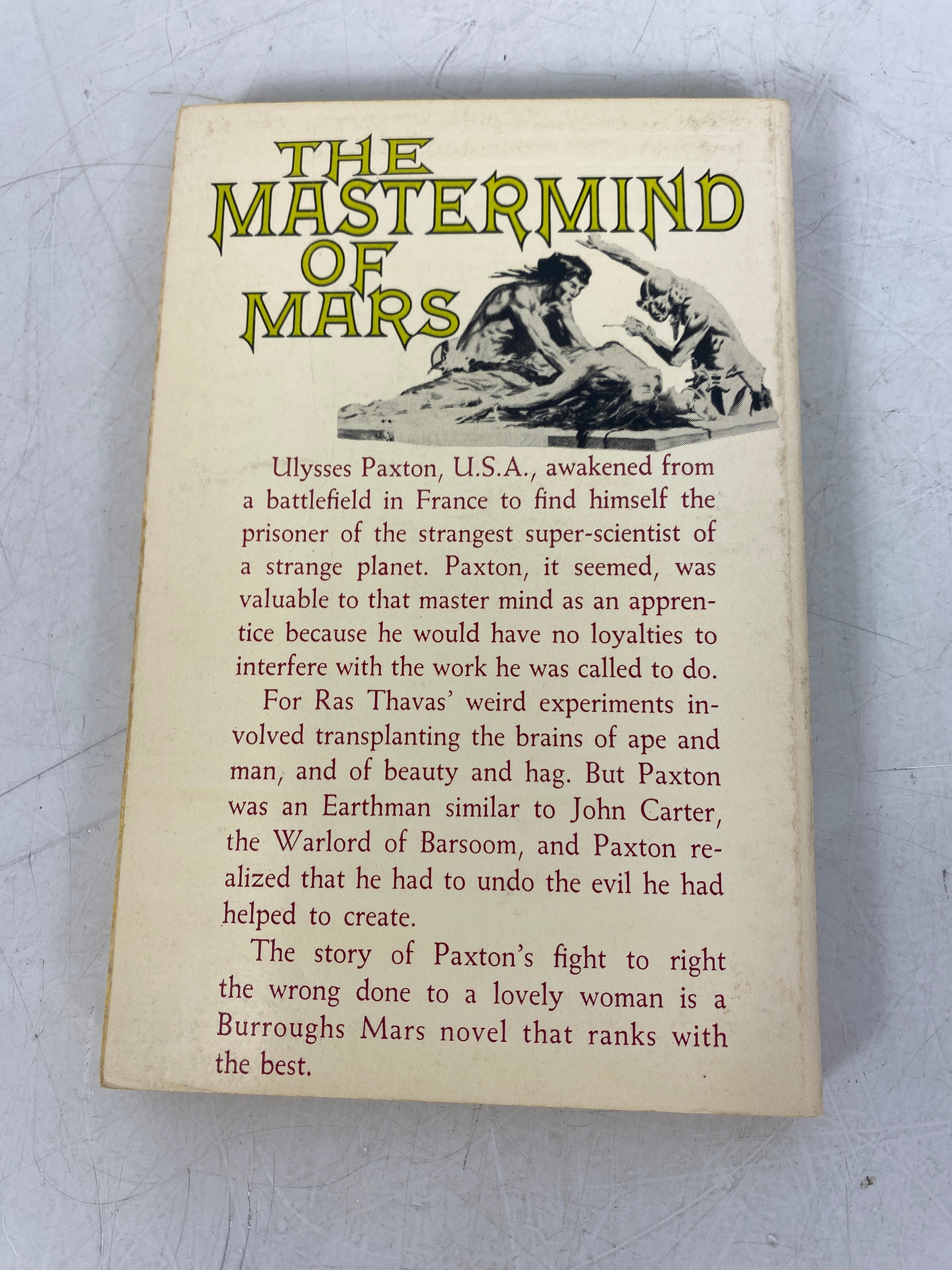 The Mastermind of Mars Edgar Rice Burroughs paperback SC