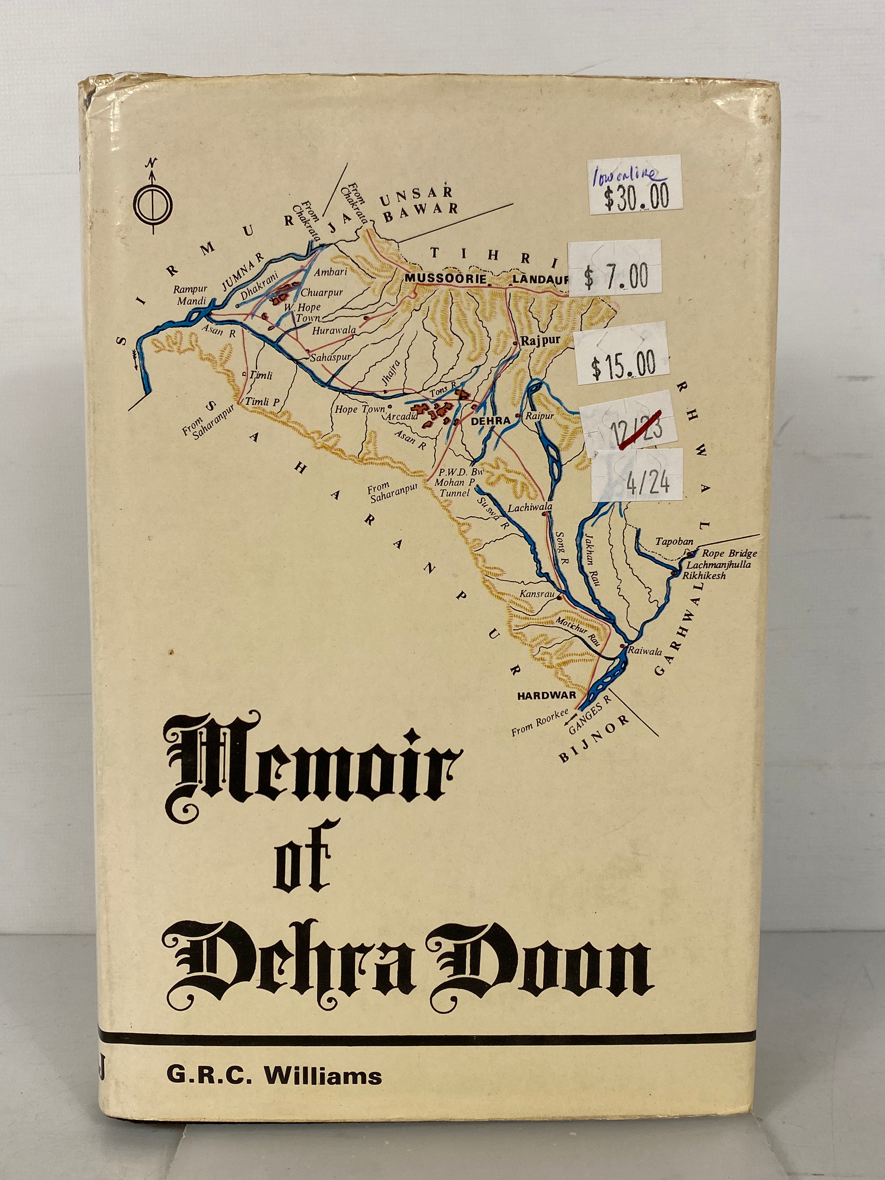 Memoir of Dehra Doon by Williams 1992 Reprint HC DJ