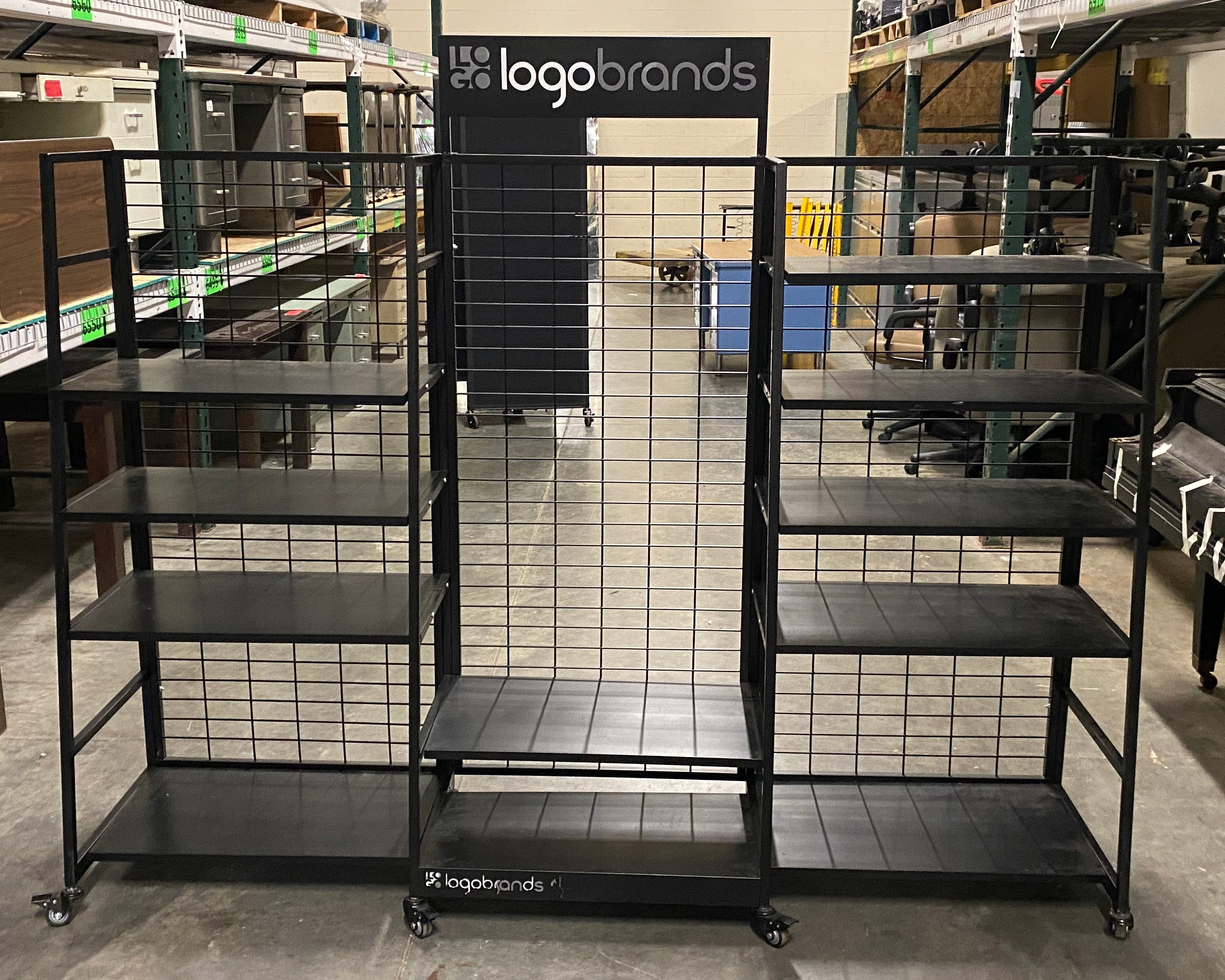Logobrands Black Display Rack on Wheels