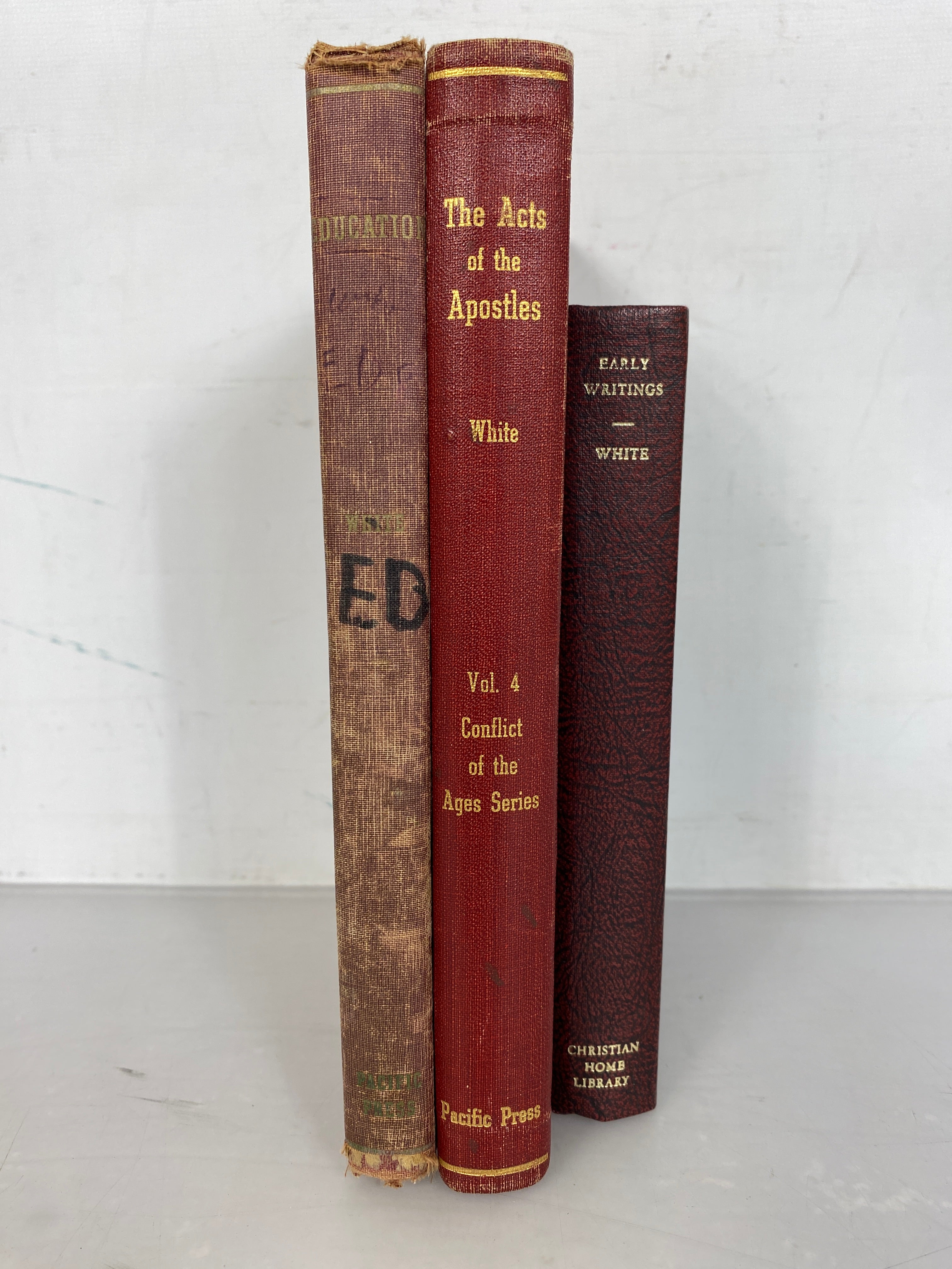 Lot of 3 Ellen G. White Books 1942-1954 HC SC