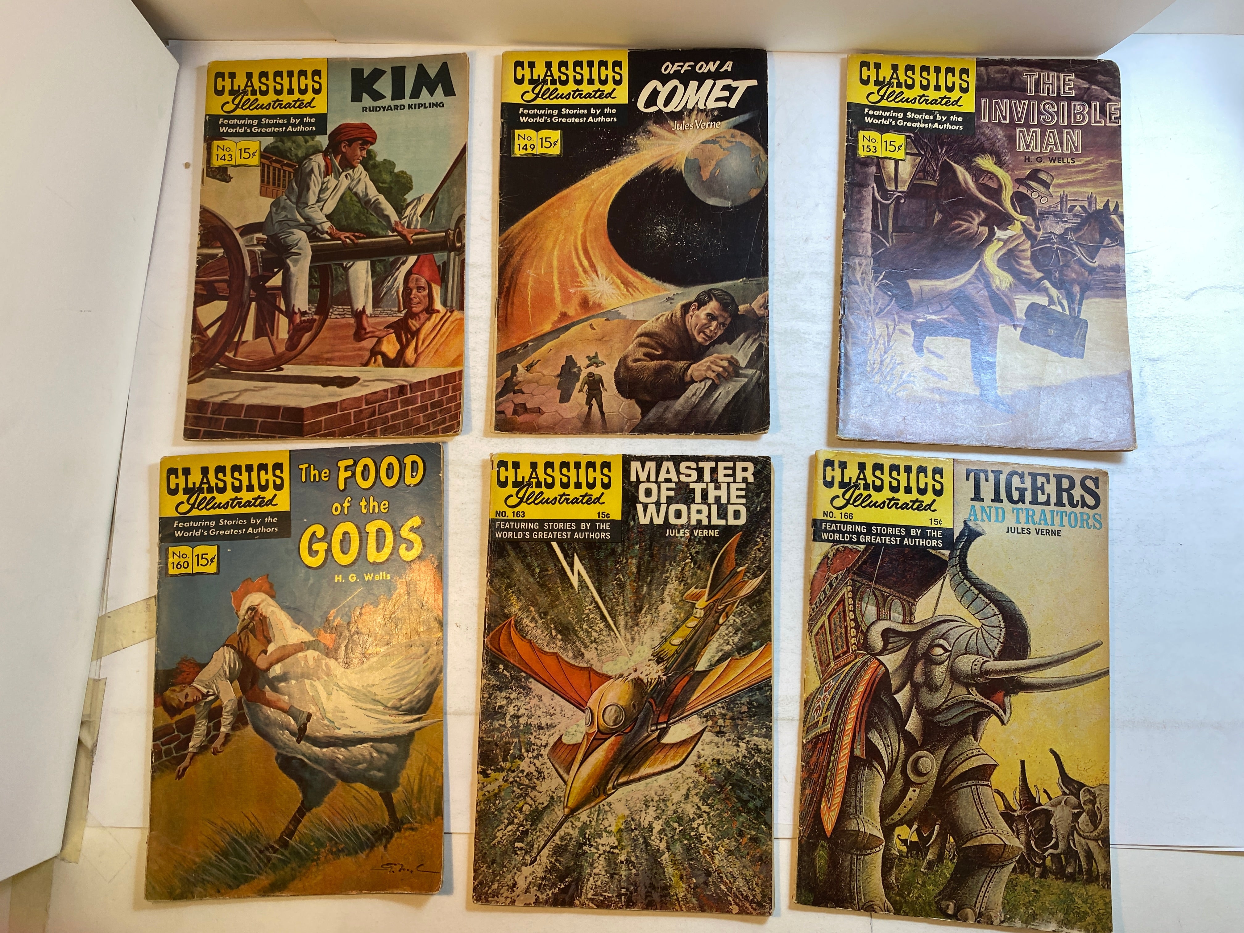 Lot of 6 Classics Illustrated 143-166