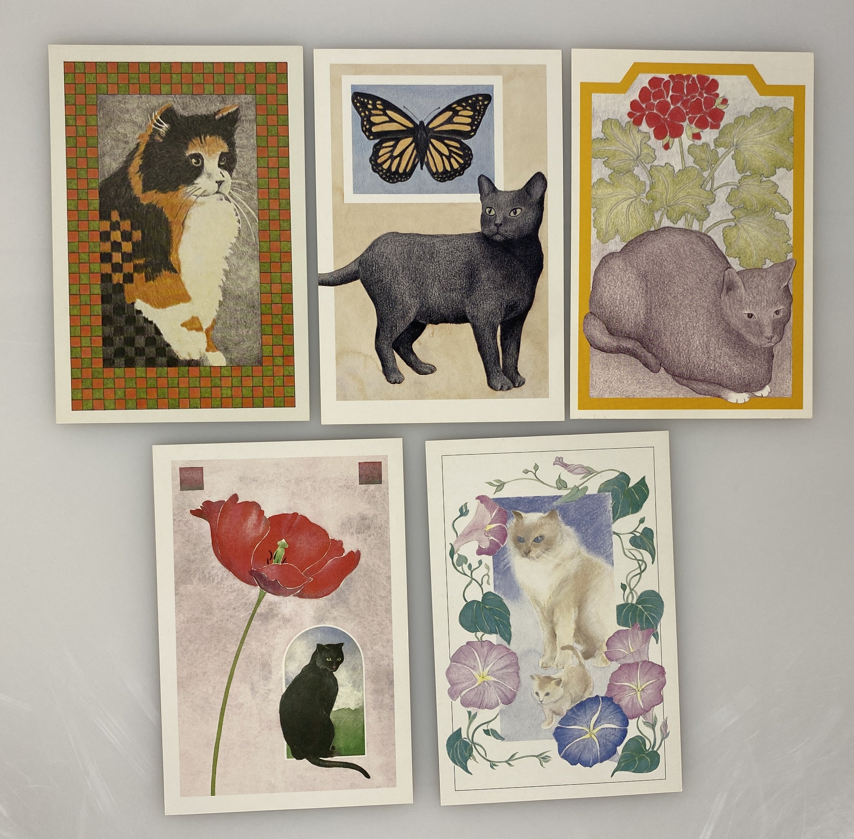 Cat Themed Postcards by Blue Mountain Printmakers