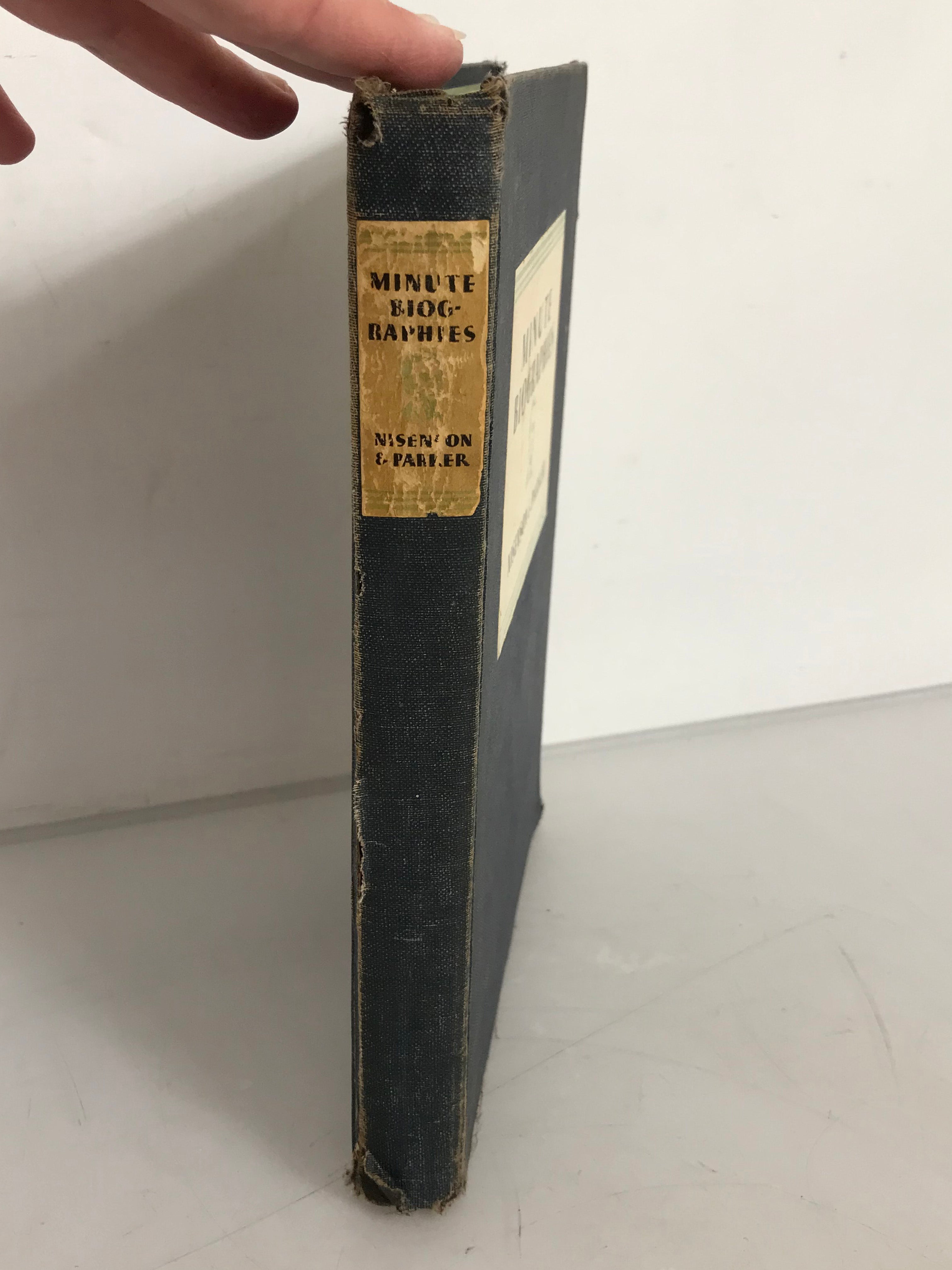 Minute Biographies by Nisenson & Parker 1931 HC