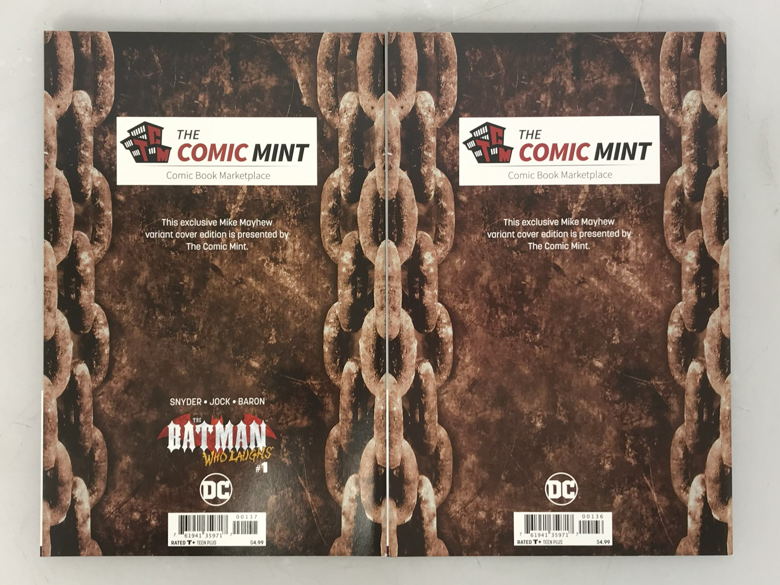 Lot of 2 The Batman Who Laughs 1 2018 Variant Covers Mayhew