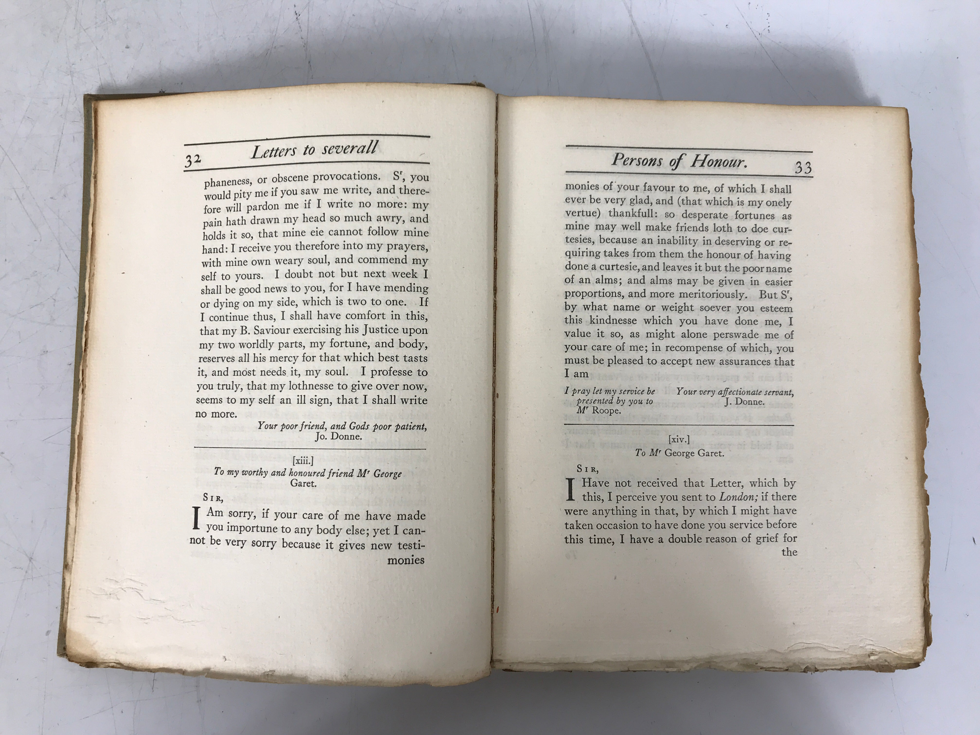 Letters to Severall Persons of Honour John Donne 1/600 Limited Ed 1910 HC