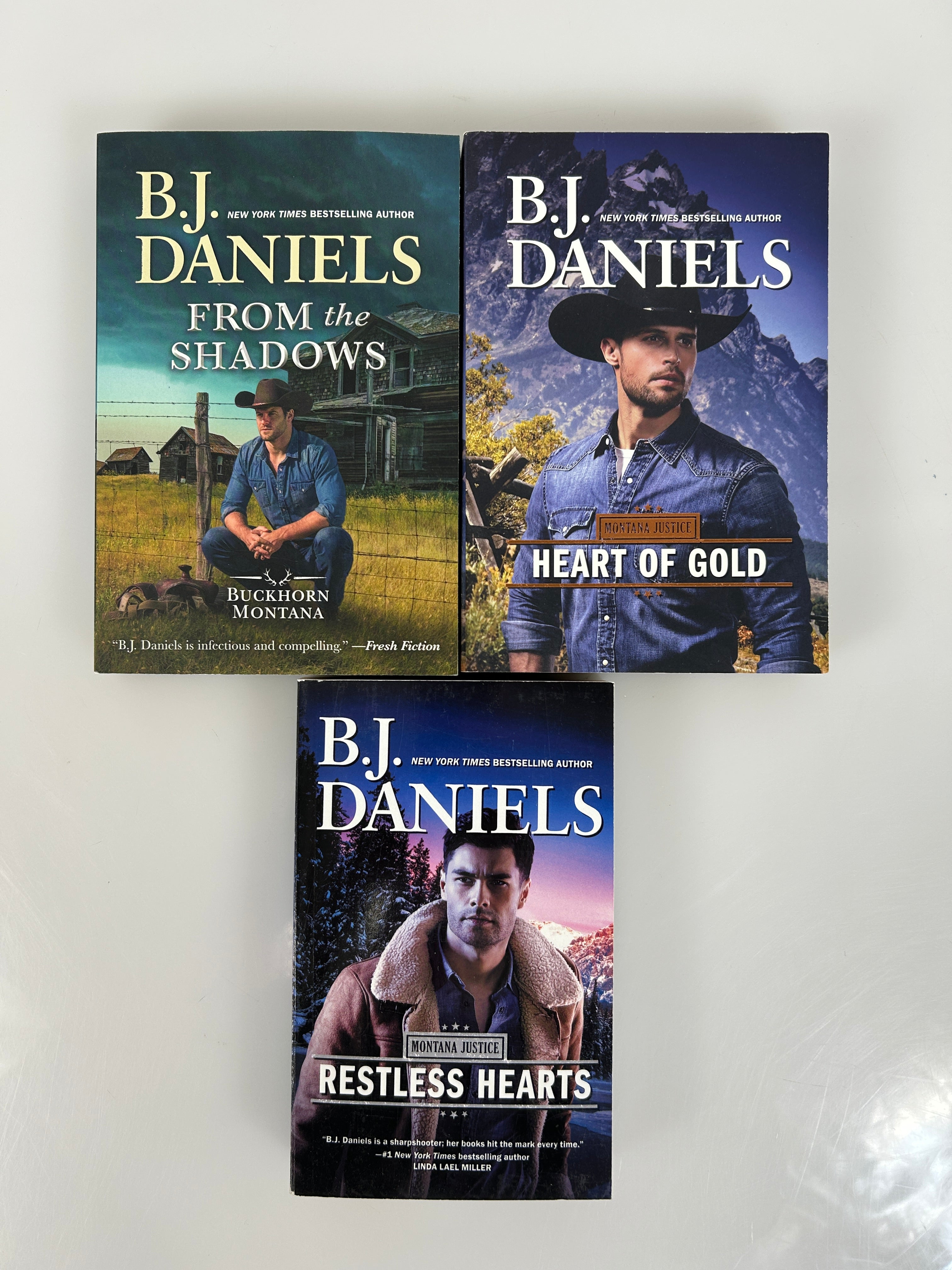 Lot of 3 B.J. Daniels Novels Montana Romantic Suspense 2 Justice 1 Buckhorn SC