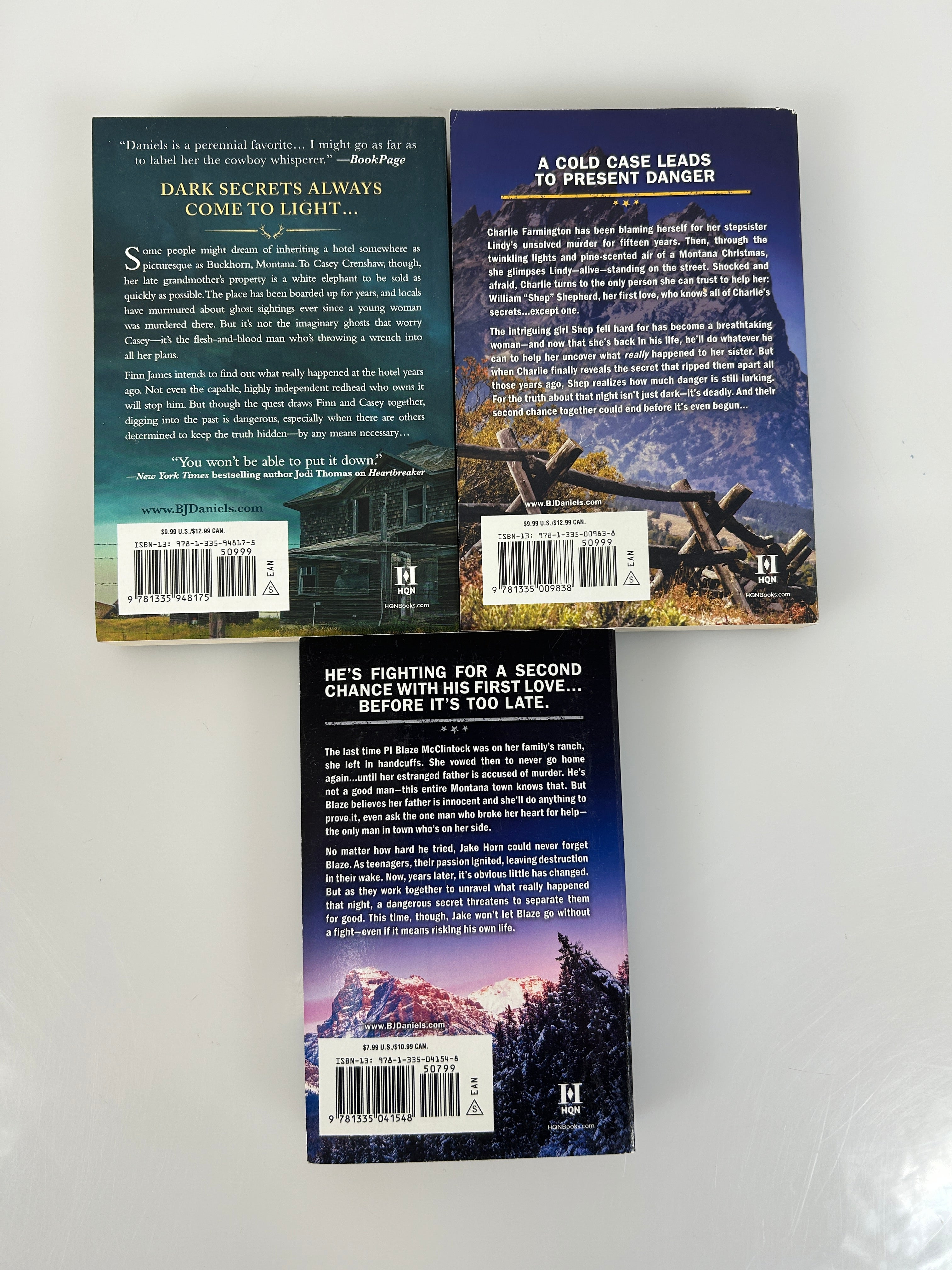 Lot of 3 B.J. Daniels Novels Montana Romantic Suspense 2 Justice 1 Buckhorn SC