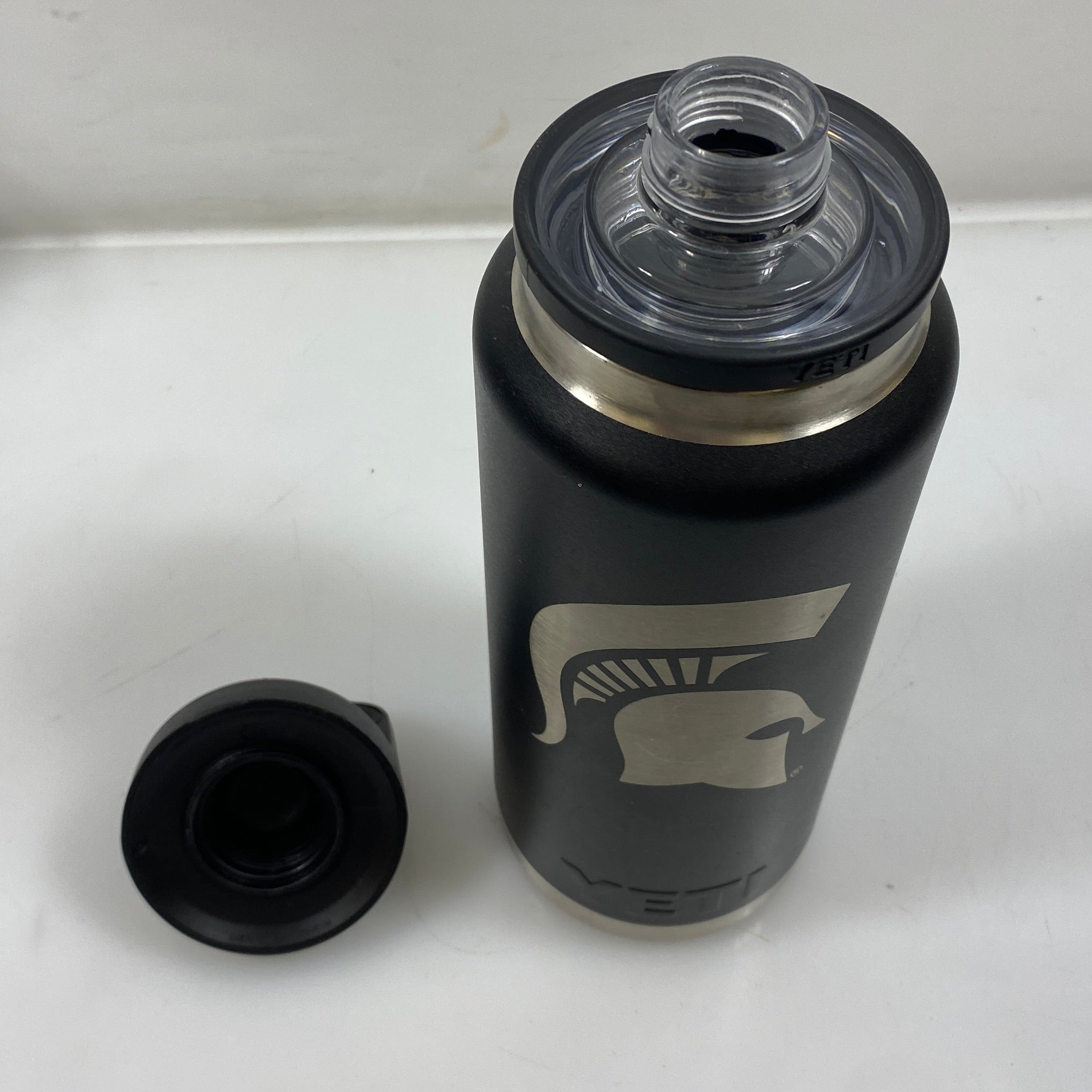Yeti Rambler Black 36oz "Spartans" Water Bottle