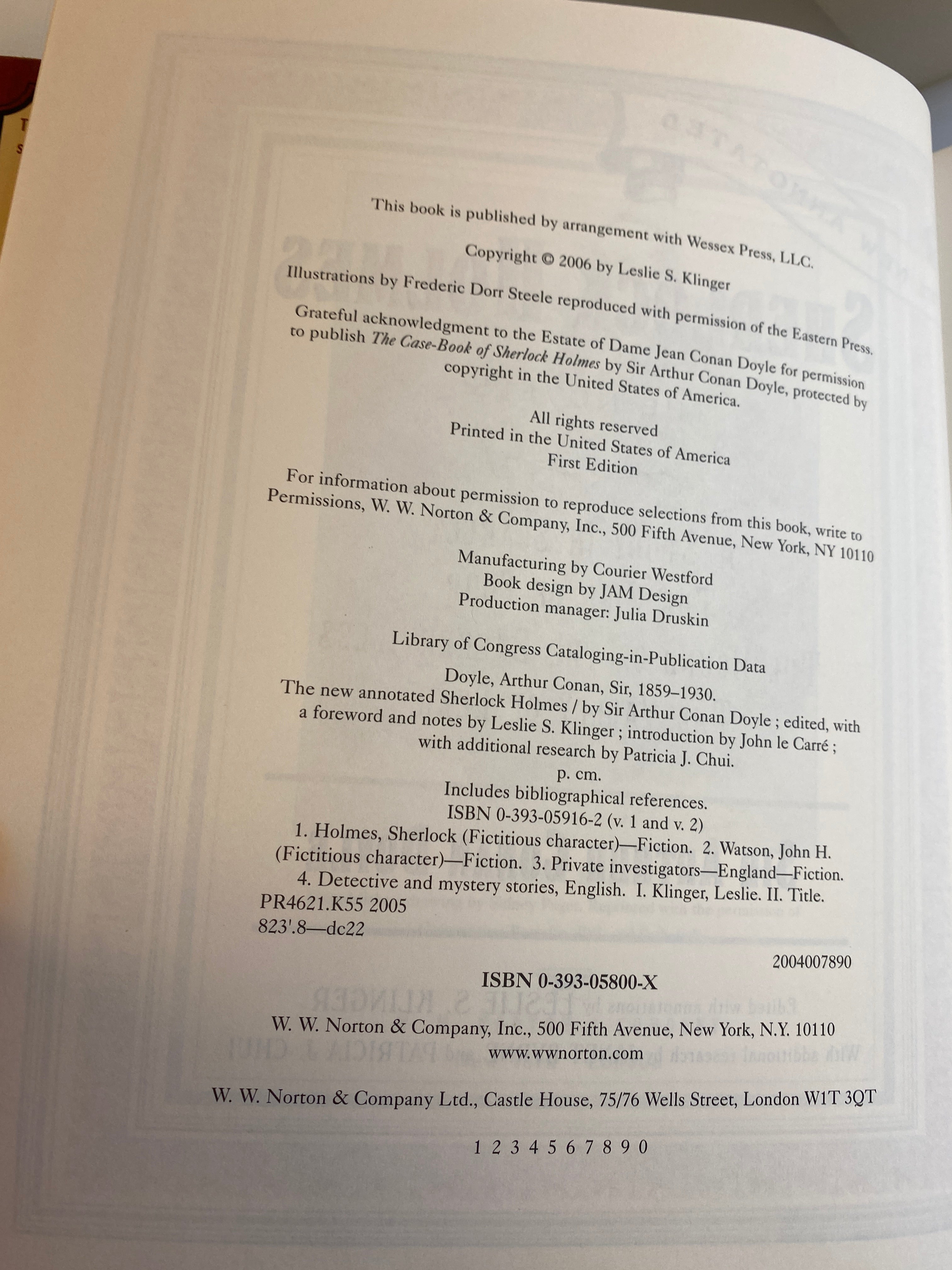 Collection of 3 Norton Sherlock Holmes New Annotated 2005 Slipcases