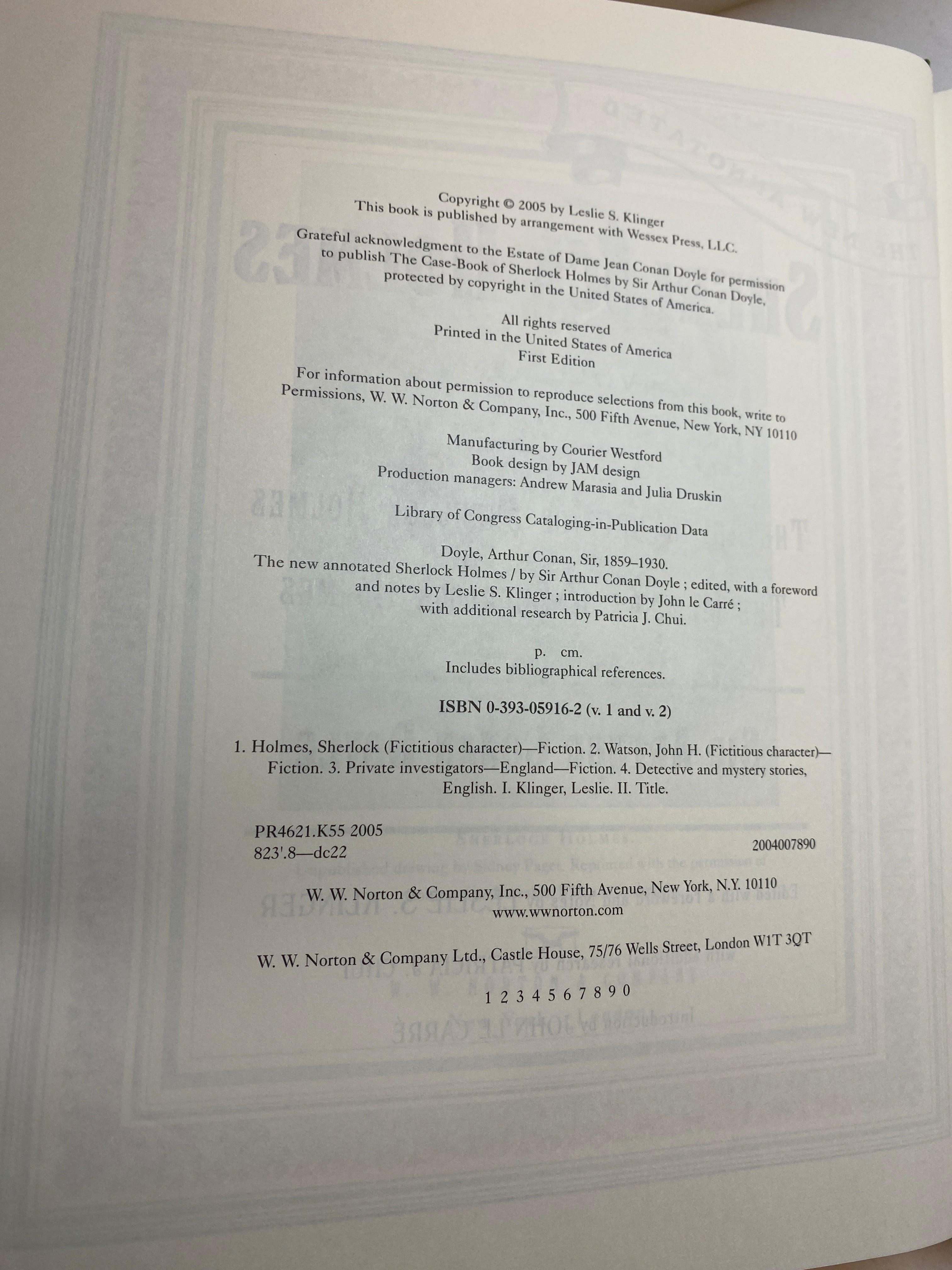 Collection of 3 Norton Sherlock Holmes New Annotated 2005 Slipcases