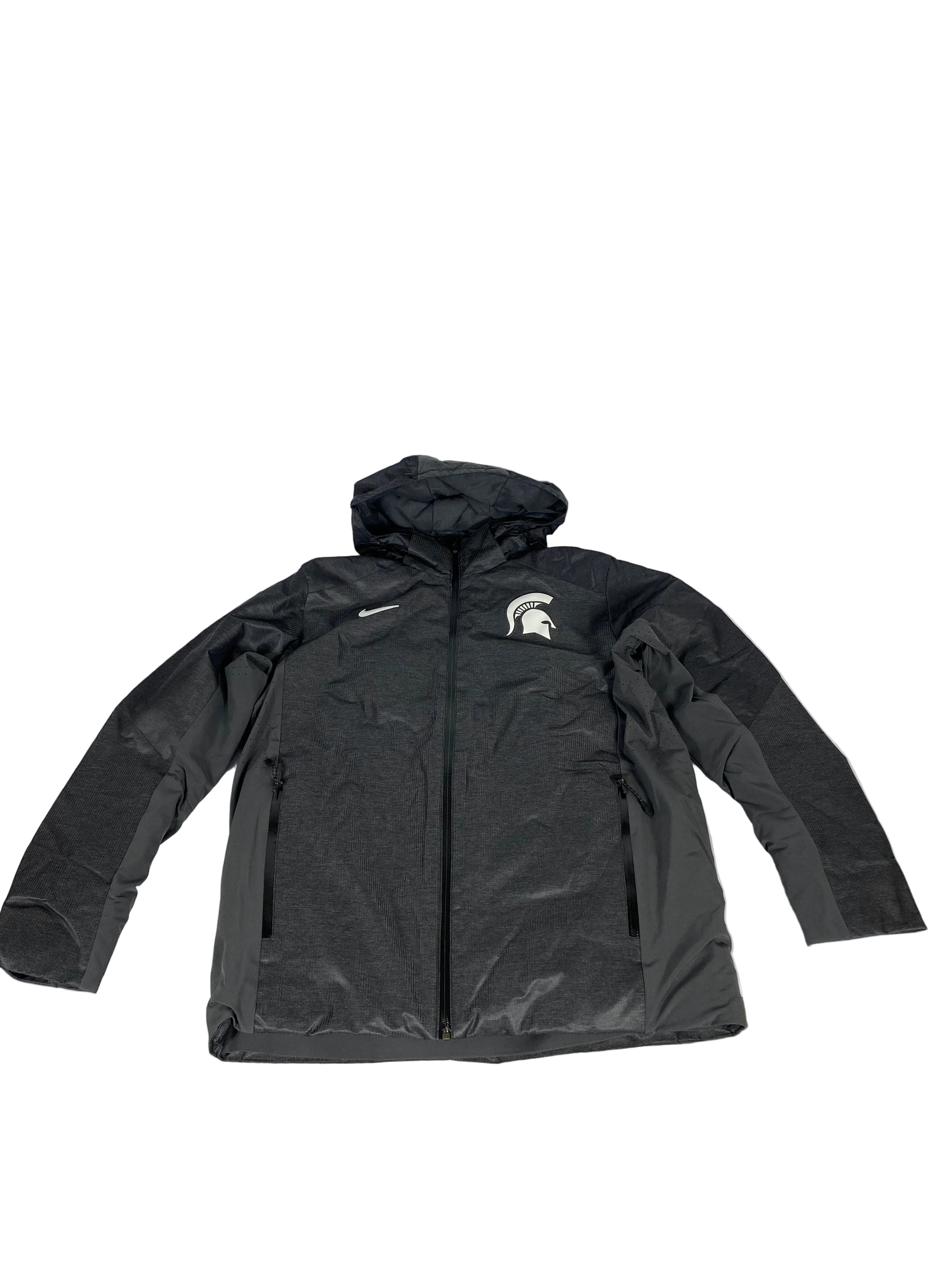 Nike MSU Down Filled Sideline Grey Parka Size Men's L