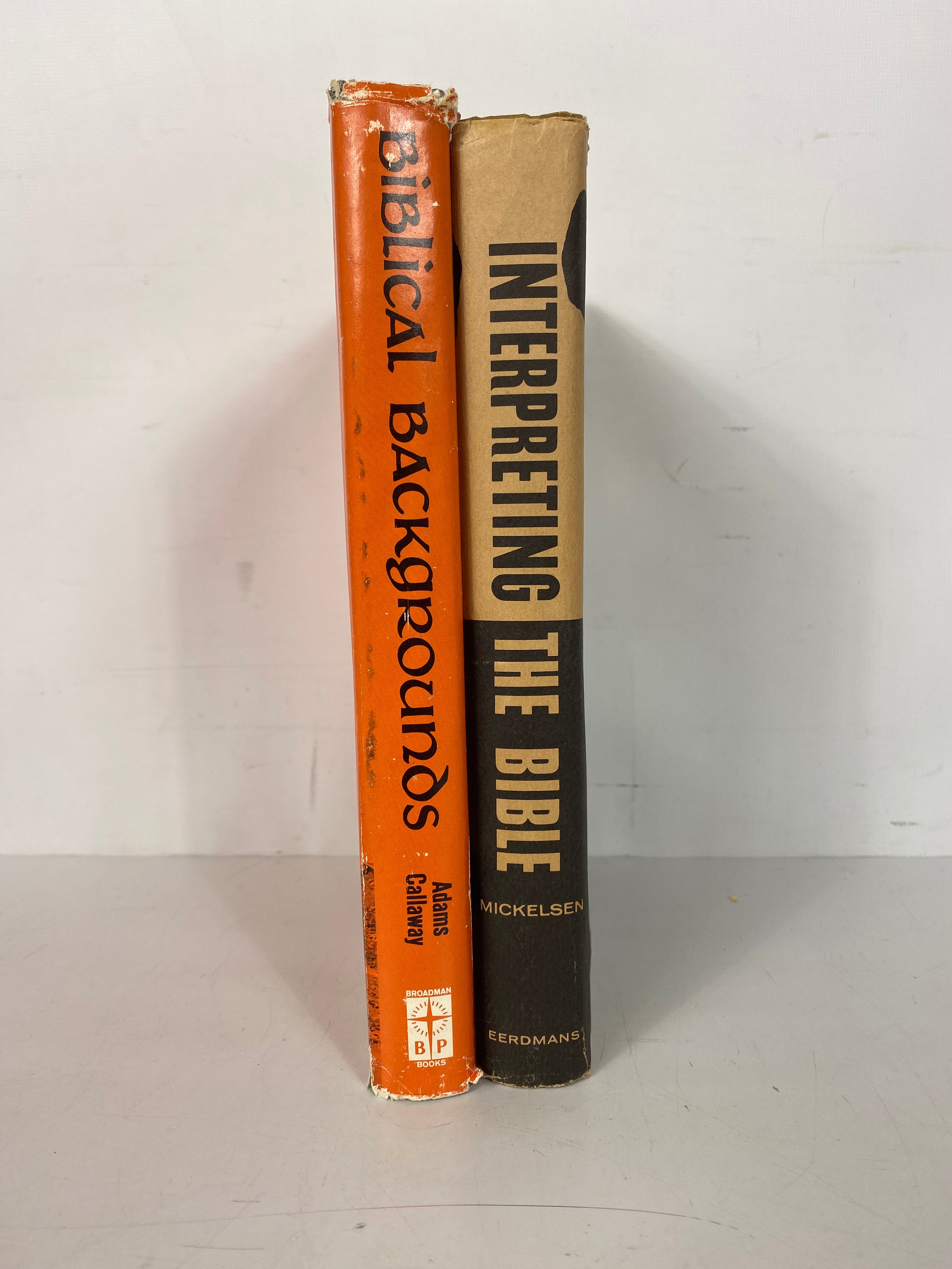 2 Vols: Biblical Backgrounds (1965)/Interpreting the Bible 1970-3rd Print) HCDJ