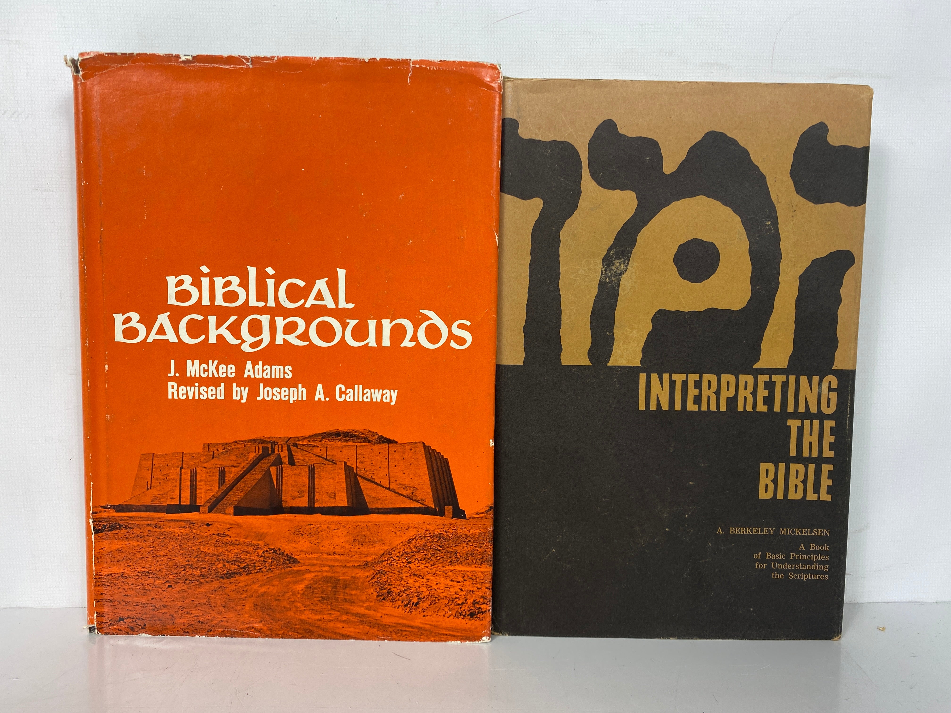 2 Vols: Biblical Backgrounds (1965)/Interpreting the Bible 1970-3rd Print) HCDJ