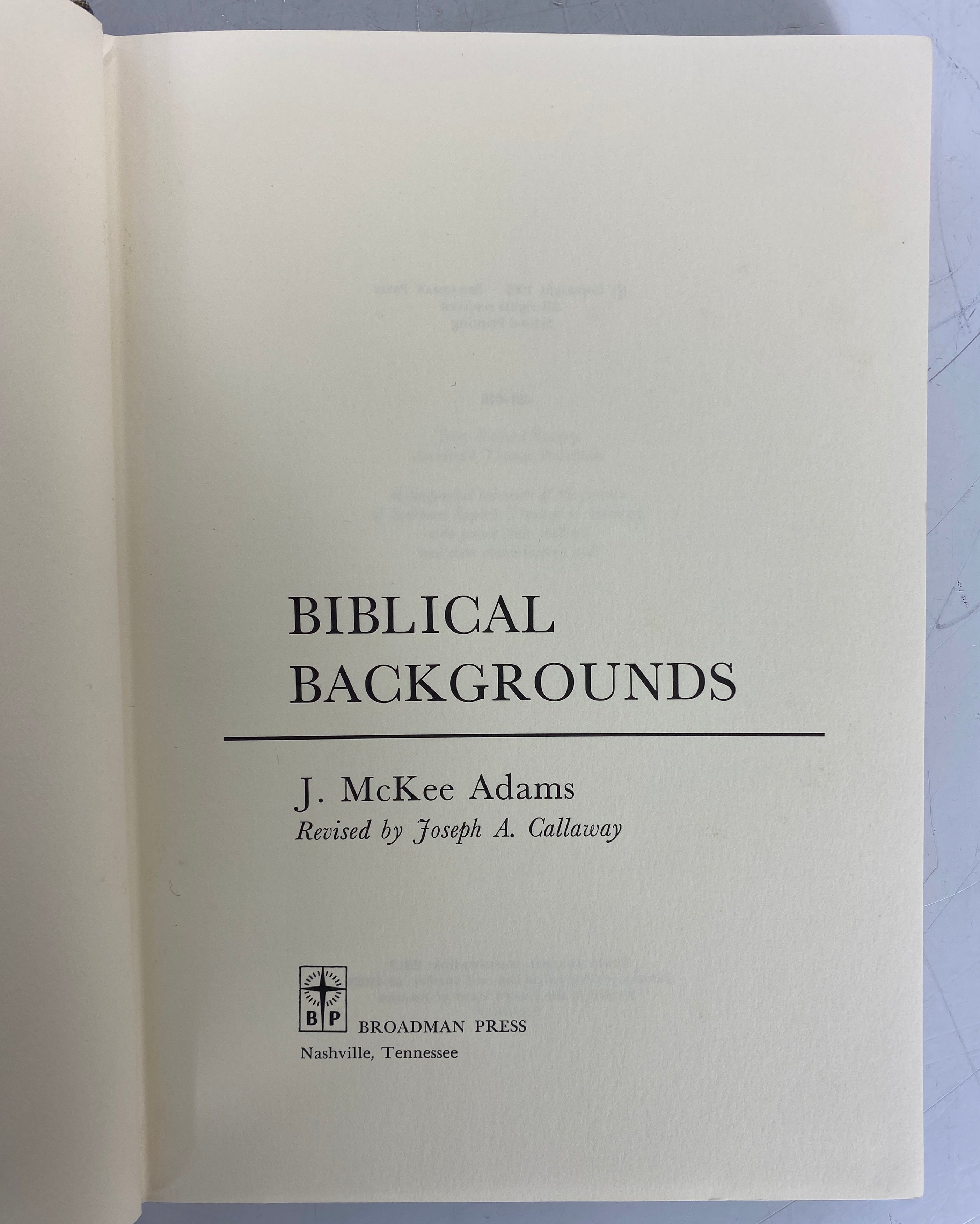 2 Vols: Biblical Backgrounds (1965)/Interpreting the Bible 1970-3rd Print) HCDJ
