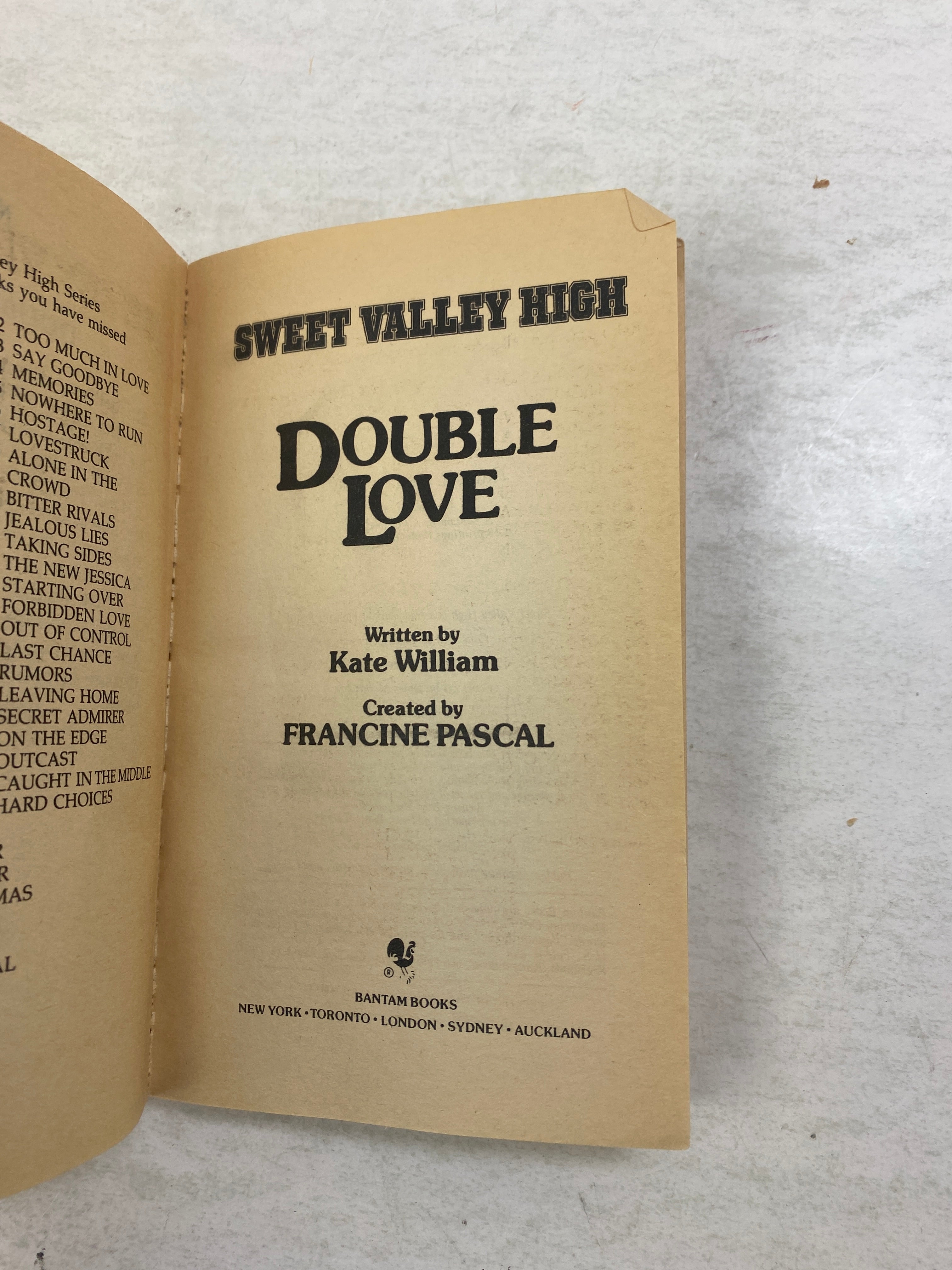 Sweet Valley High #1 Double Love paperback 1983