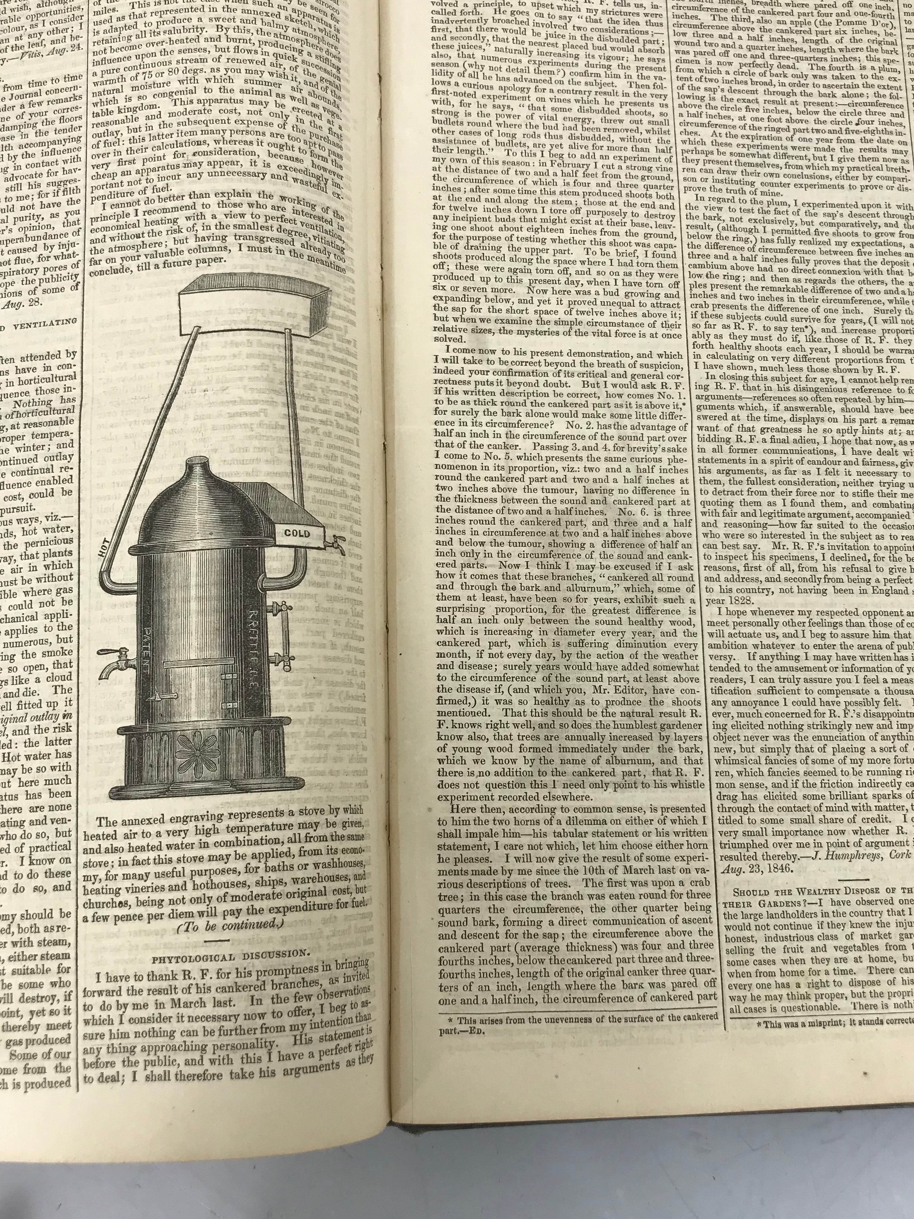 The United Gardeners' and Land-Stewards Journal 1846 Bound