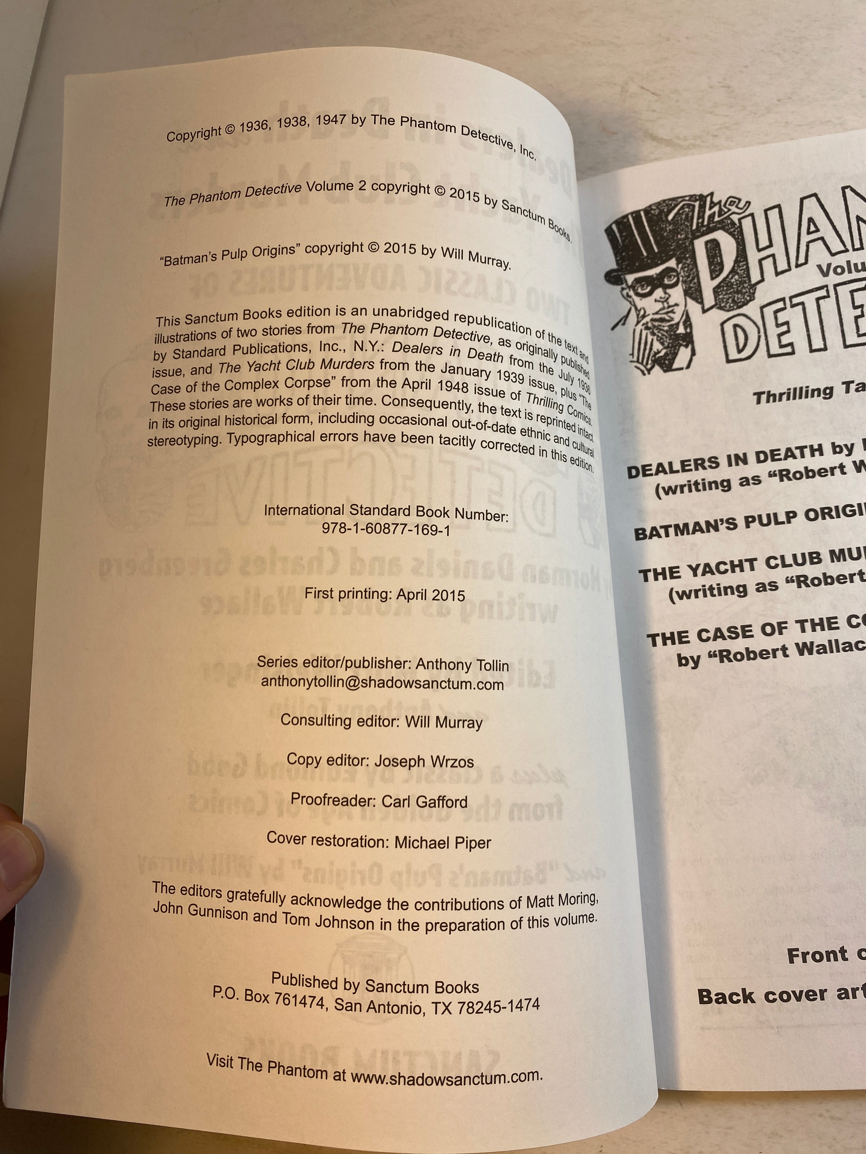 Phantom Detective Origin of Bat Signal 2015