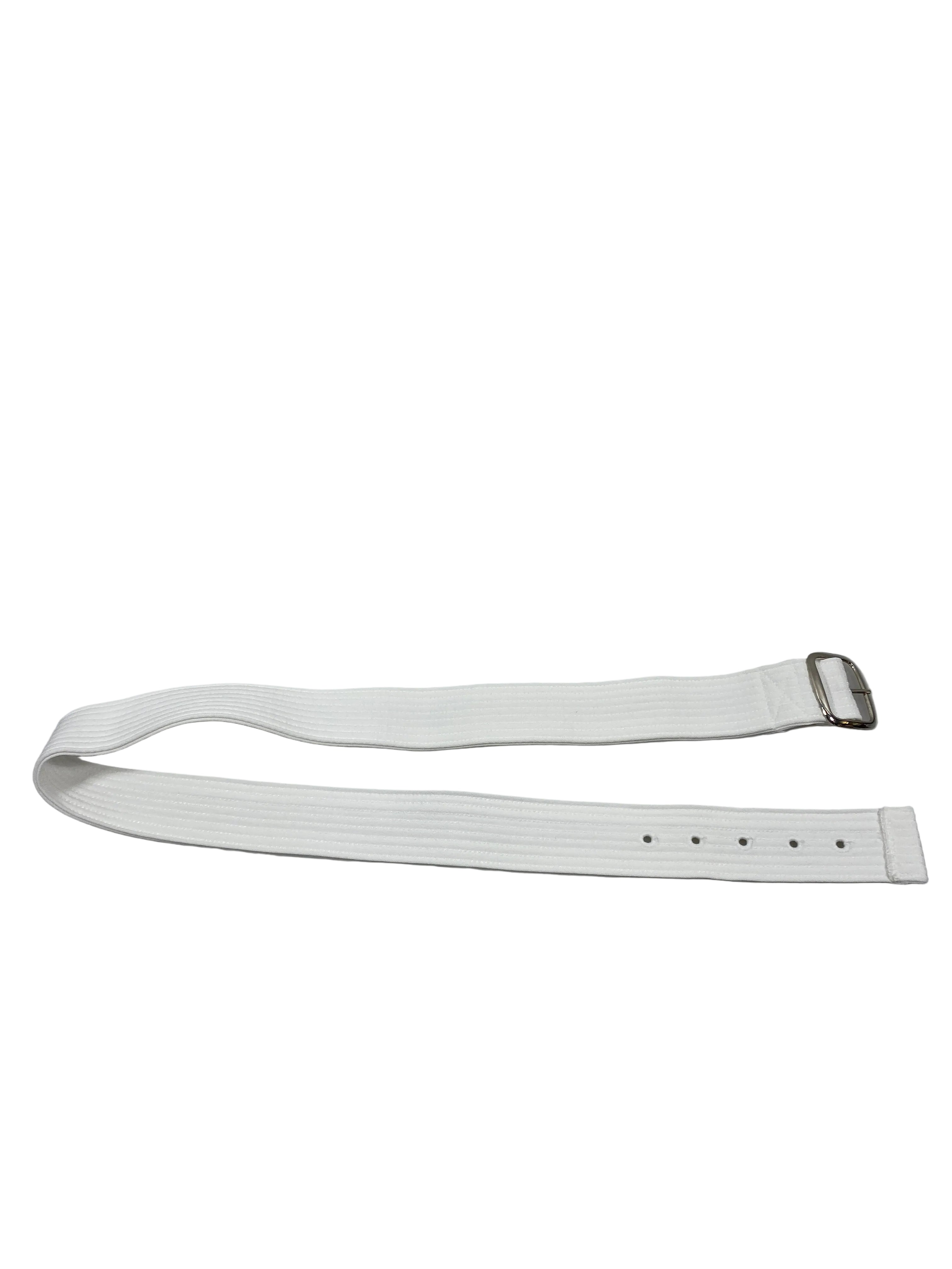 White Fabric Softball Belt Unisex Size M