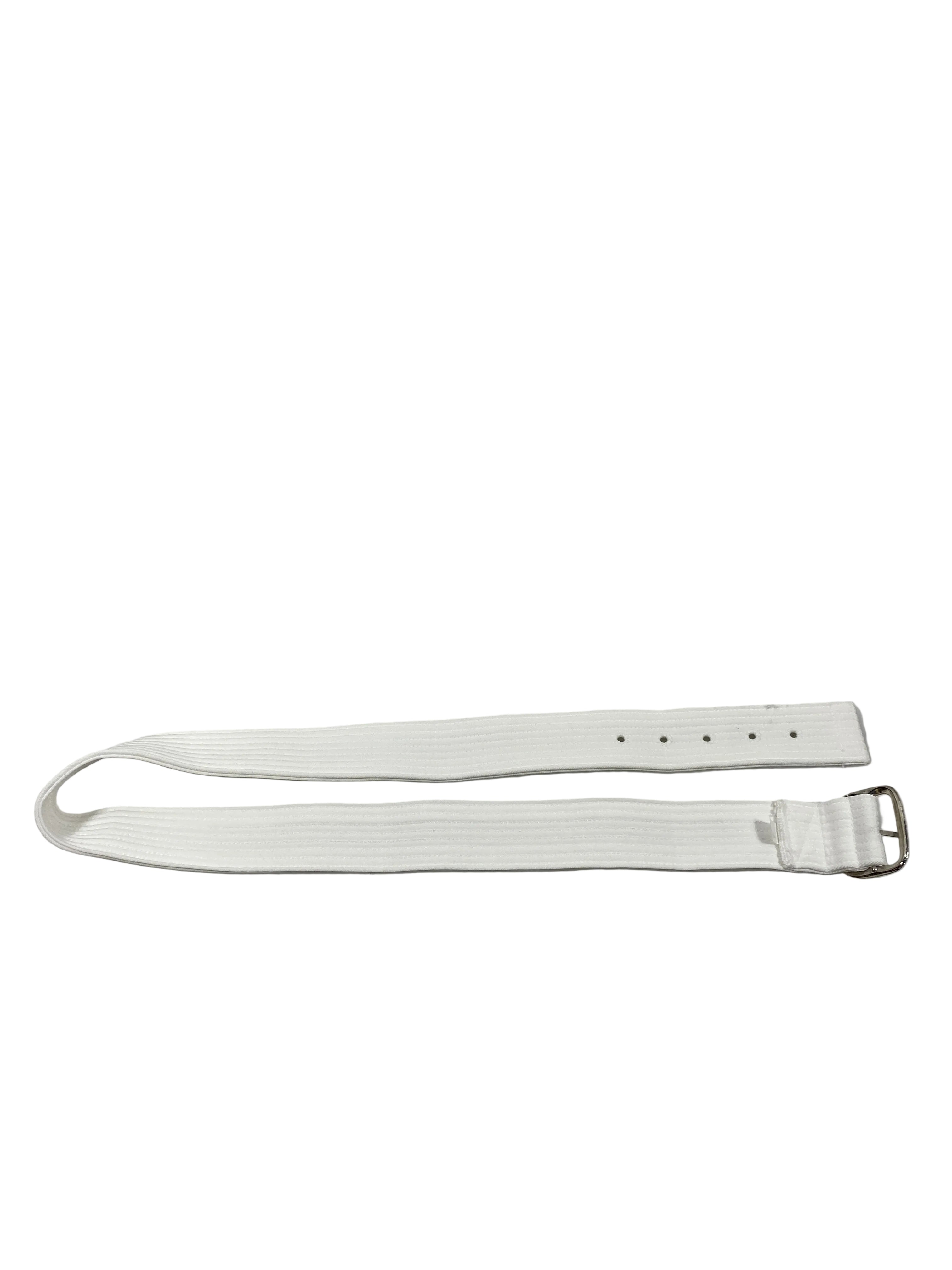 White Fabric Softball Belt Unisex Size M
