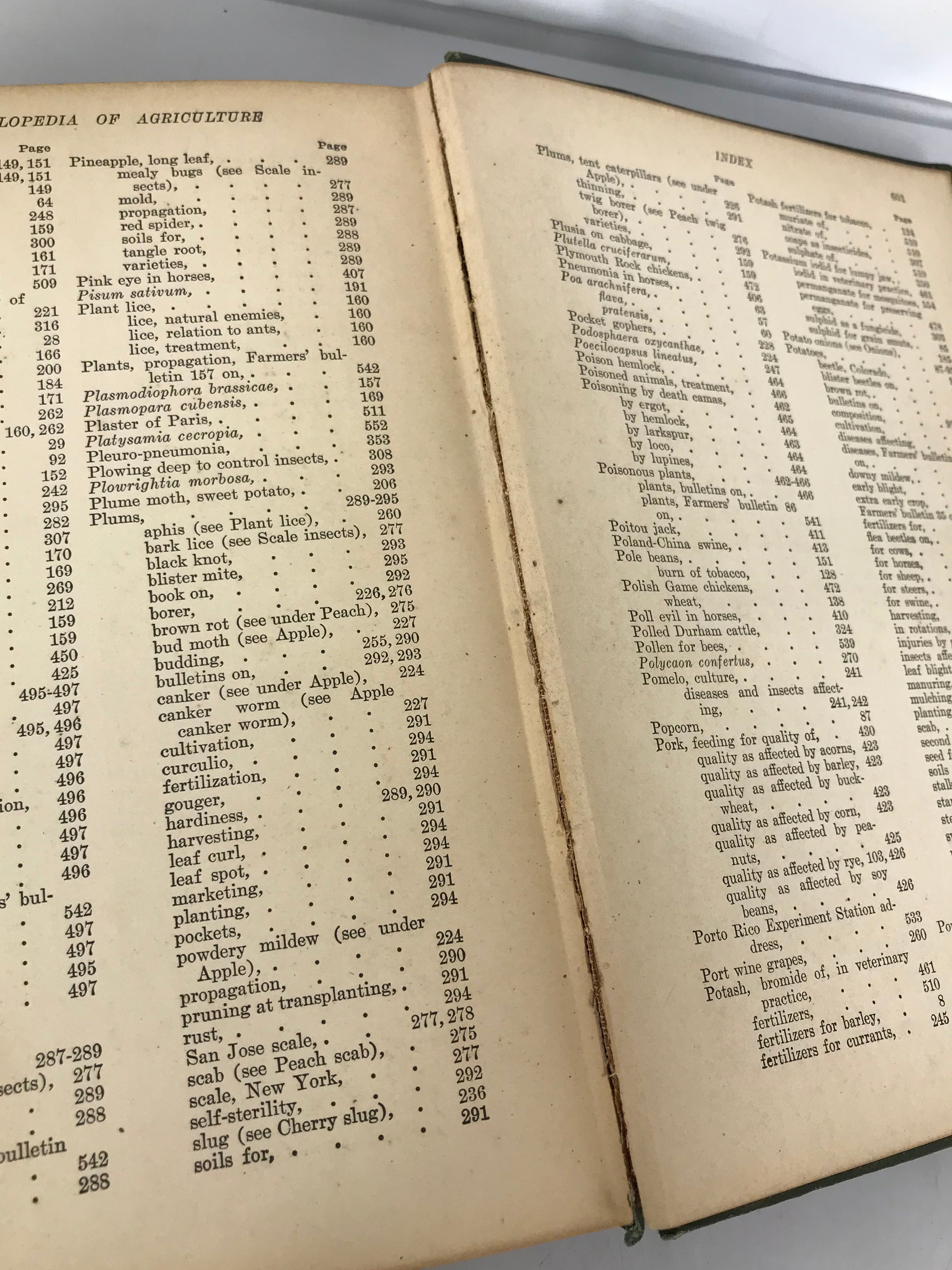 Farmer's Cyclopedia of Agriculture by Wilcox and Smith 1911 HC