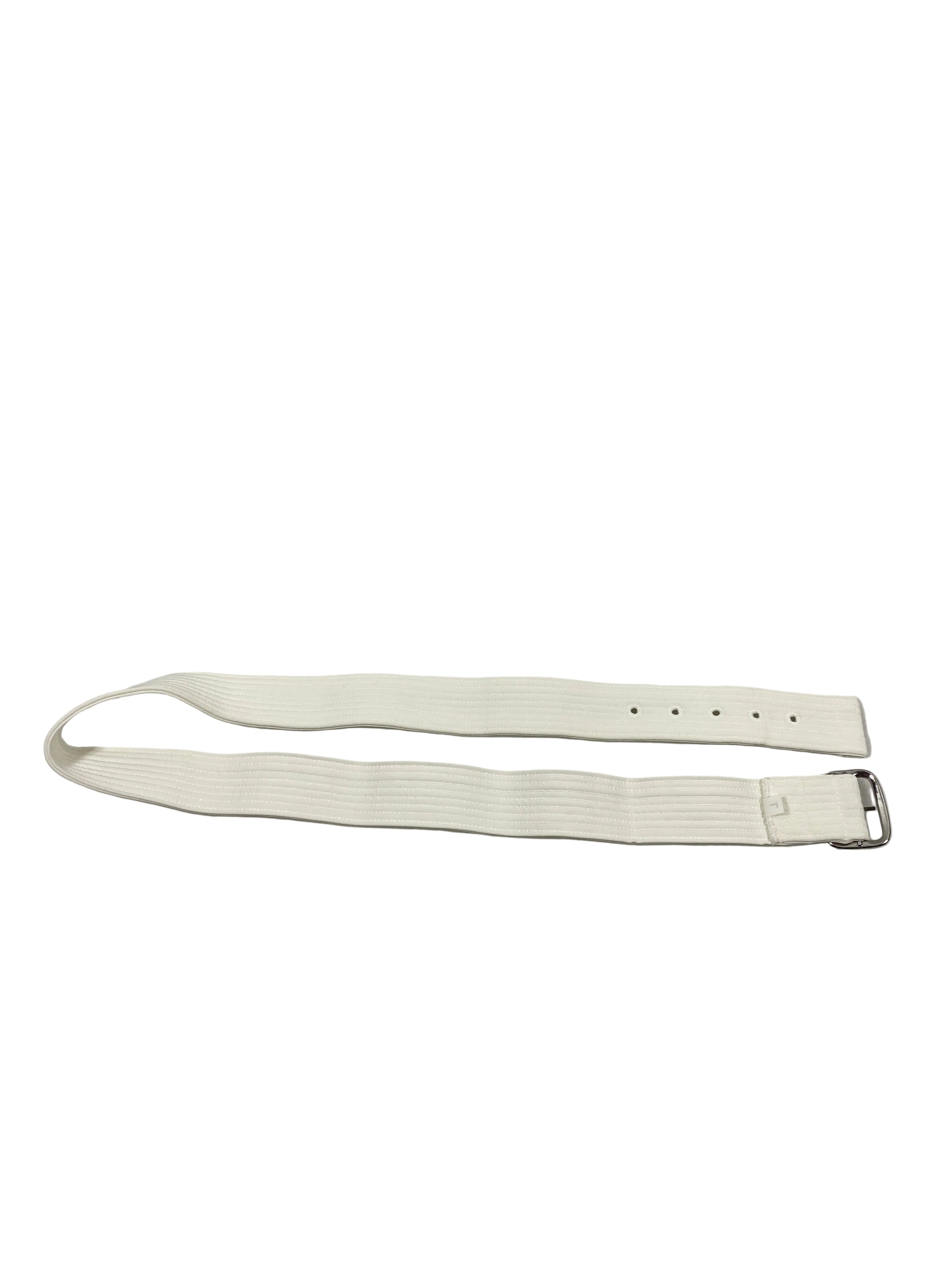 White Fabric Softball Belt Unisex Size L
